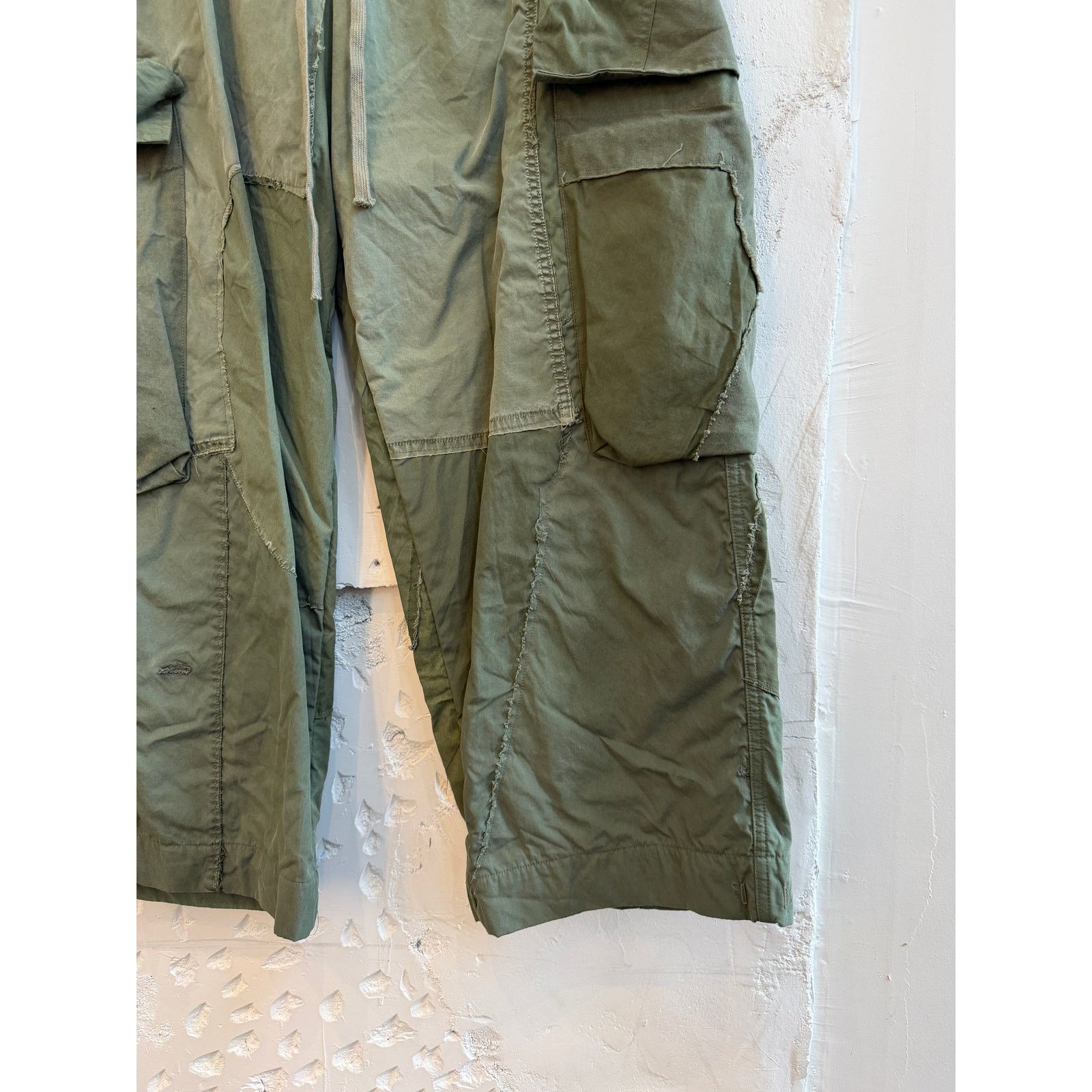 Greg Lauren Greg Lauren SAMPLE Army Tent Patchwork Wide Leg Cargo Pants Size US 34 / EU 50 - 3 Thumbnail