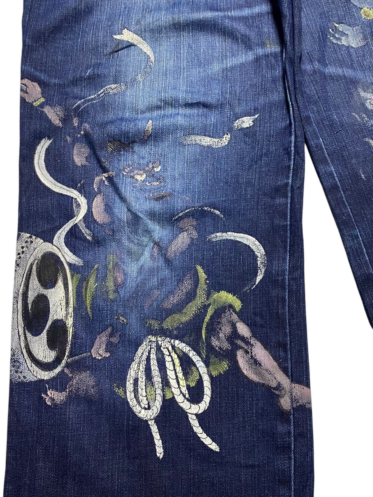 Japanese Brand Vintage Japan Brand Santa fe The Devil Repair Jeans Size US 32 / EU 48 - 7 Thumbnail