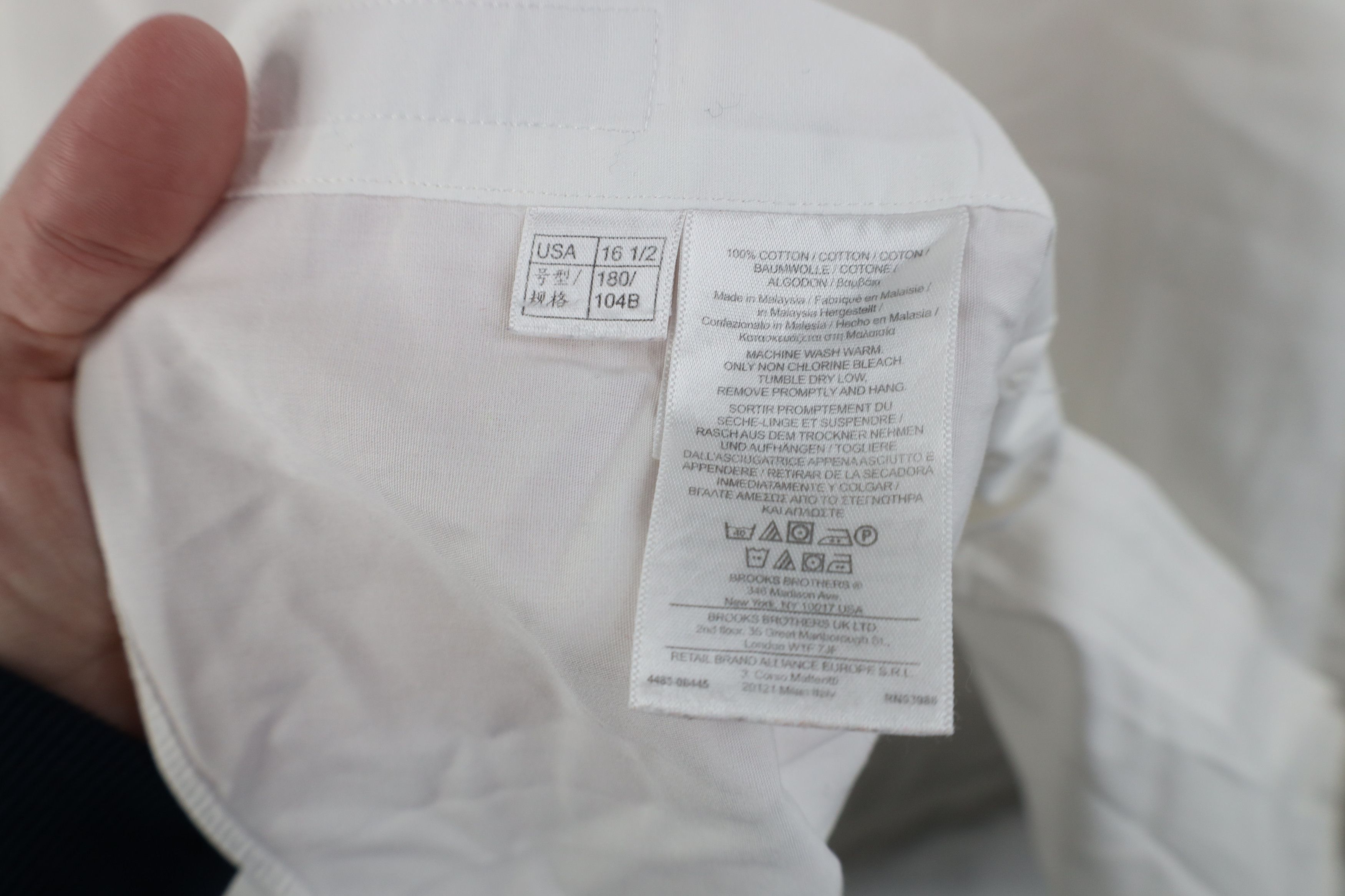 Brooks Brothers Vintage 90s Brooks Brothers Cuff Collared Dress Shirt White Size US M / EU 48-50 / 2 - 11 Thumbnail