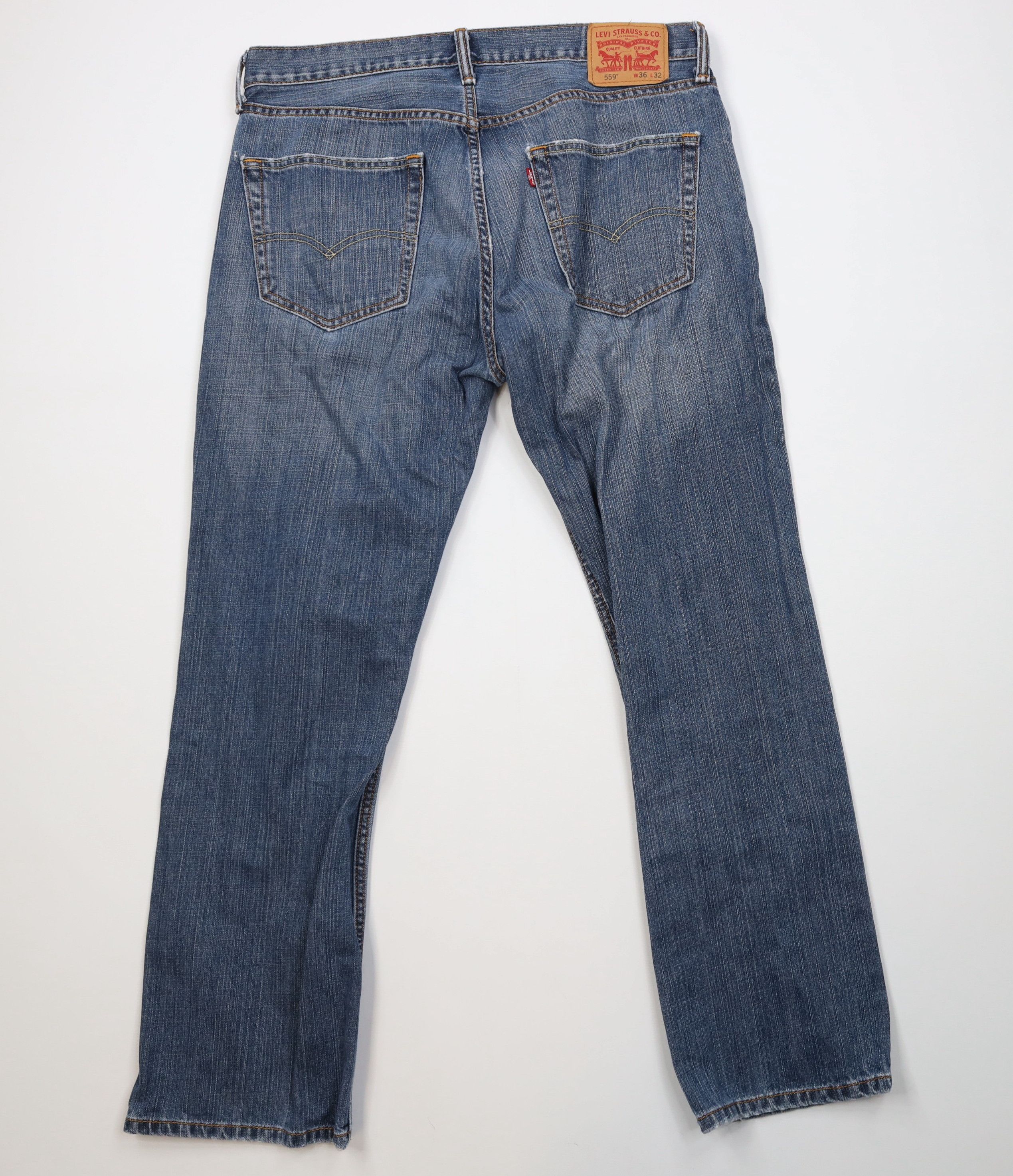 Levi's Vintage Y2K Levis 569 Loose Fit Straight Wide Leg Jeans Blue Size US 36 / EU 52 - 9 Thumbnail