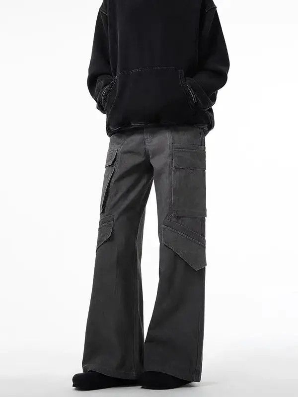 Jean Vintage washed multi-pocket cargo jeans Size US 32 / EU 48 - 3 Thumbnail