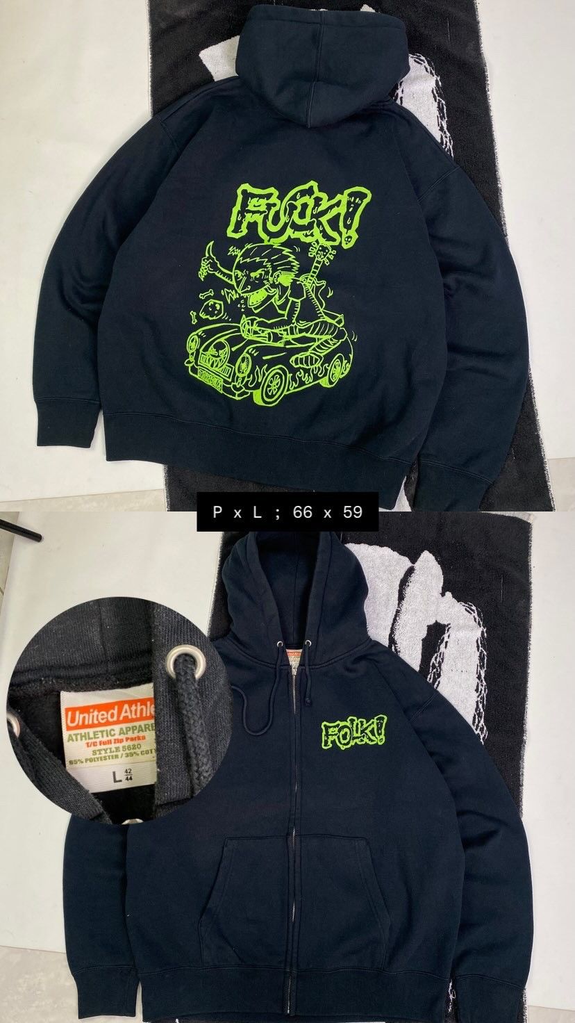 If Six Was Nine × Japanese Brand × Vintage Vintage United athle Band folk japan Hoodie Size US M / EU 48-50 / 2 - 7 Thumbnail