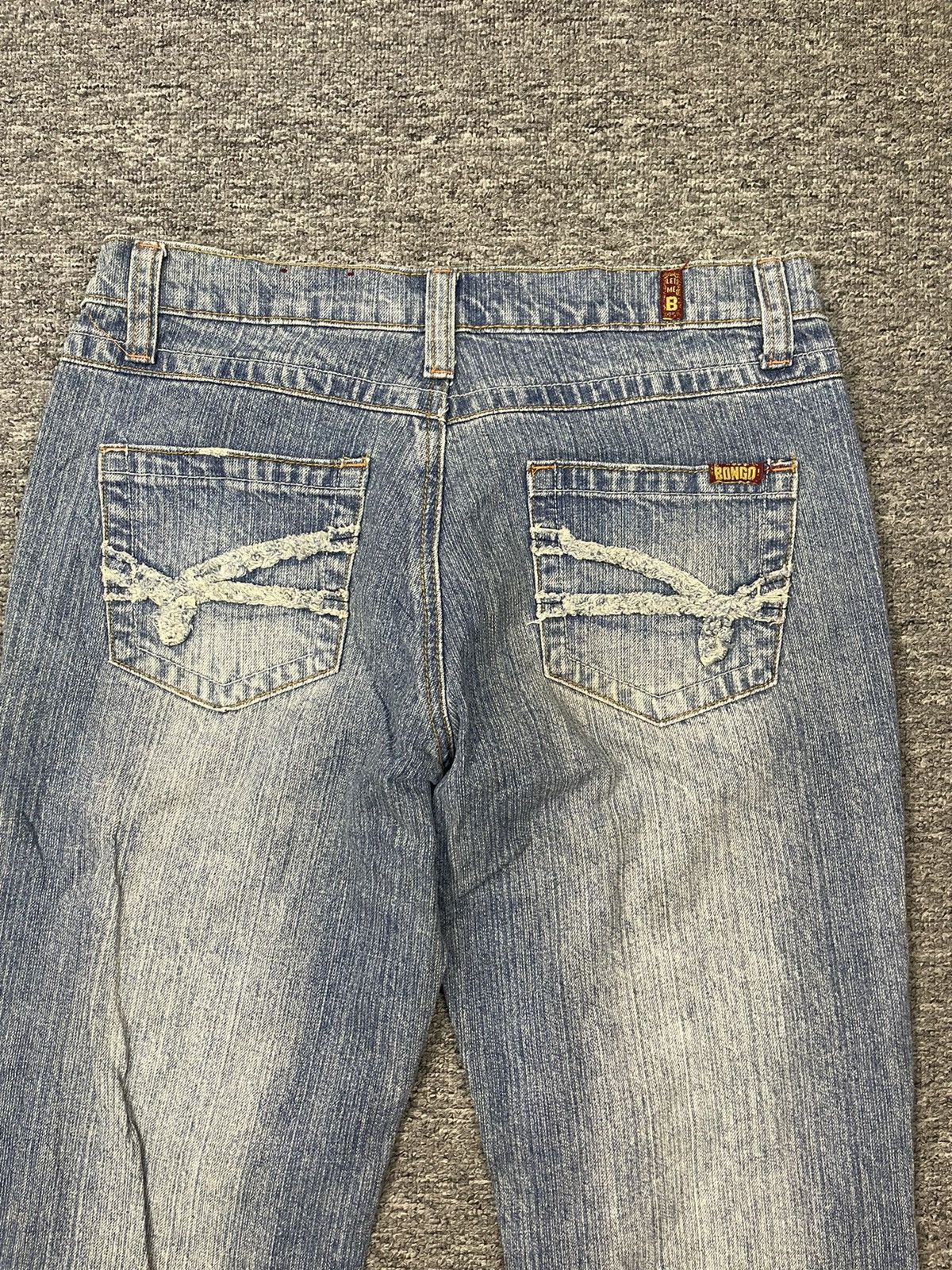 If Six Was Nine Vintage Bongo Jeans Flared Pants Distressed Denim Size US 31 - 4 Thumbnail