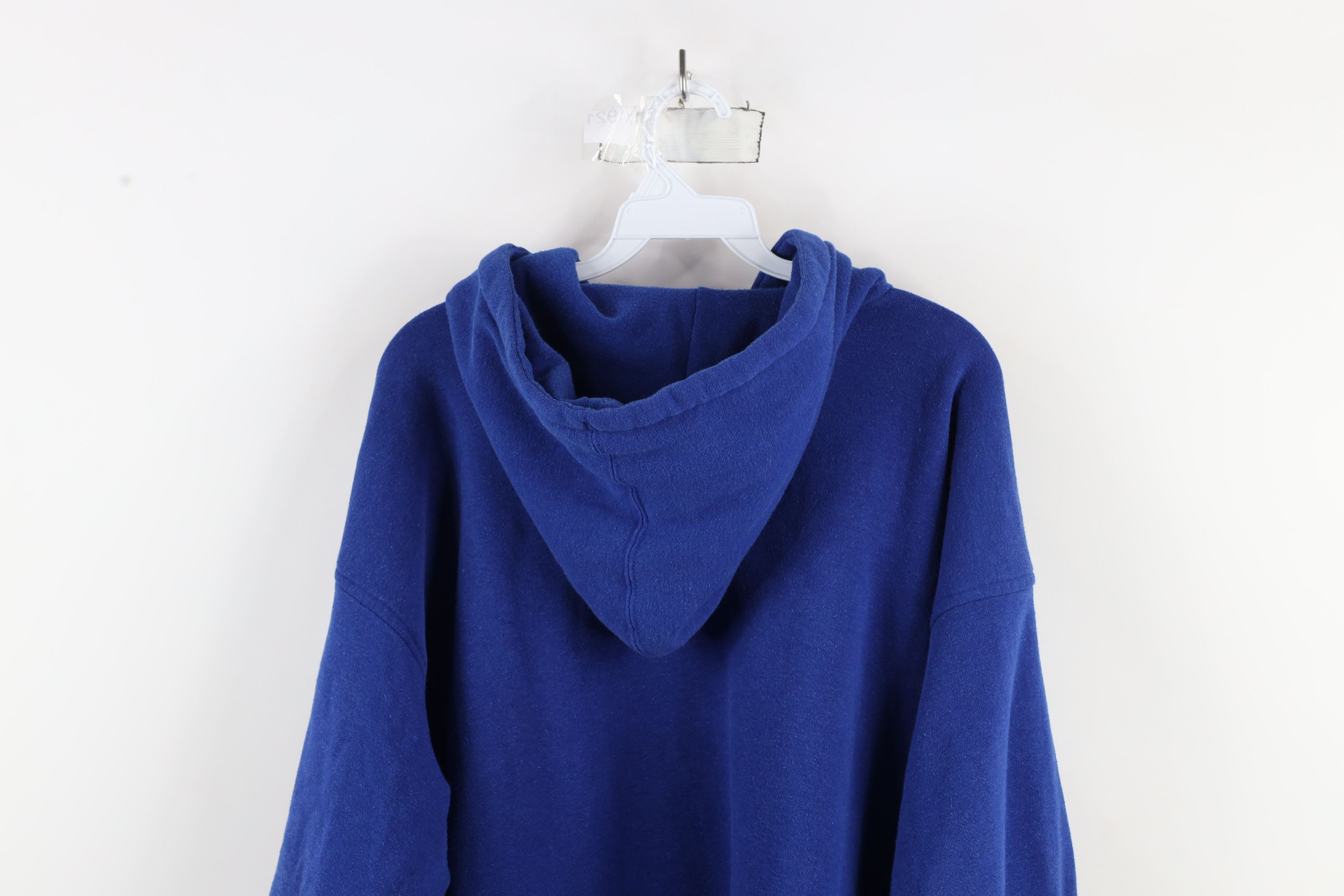 Vintage Vintage 90s Streetwear Baggy Fit Hoodie Sweatshirt Blue Size US XXL / EU 58 / 5 - 10 Thumbnail