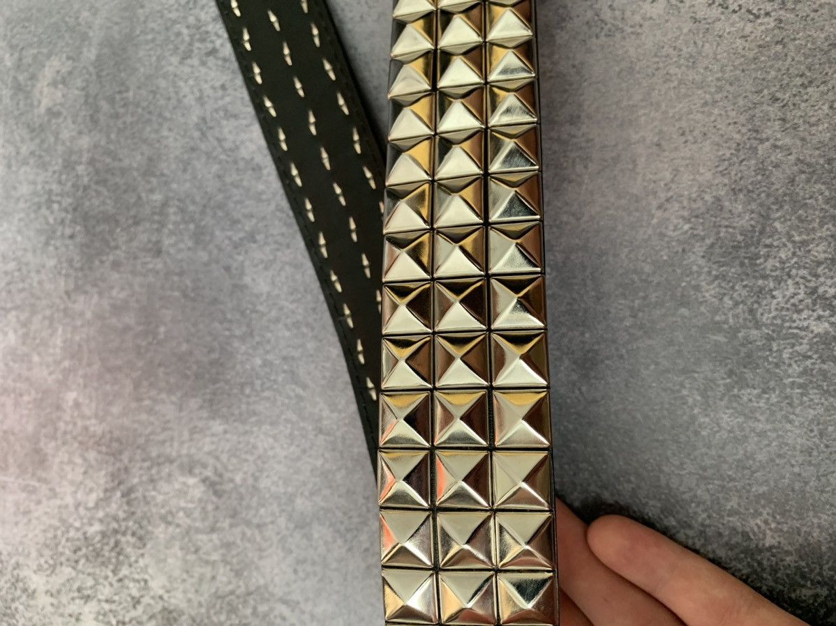 Japanese Brand × Vintage Vintage Y2K Pyramid Studdet Metal Punk Spikes Leather Belt Size ONE SIZE - 2 Thumbnail