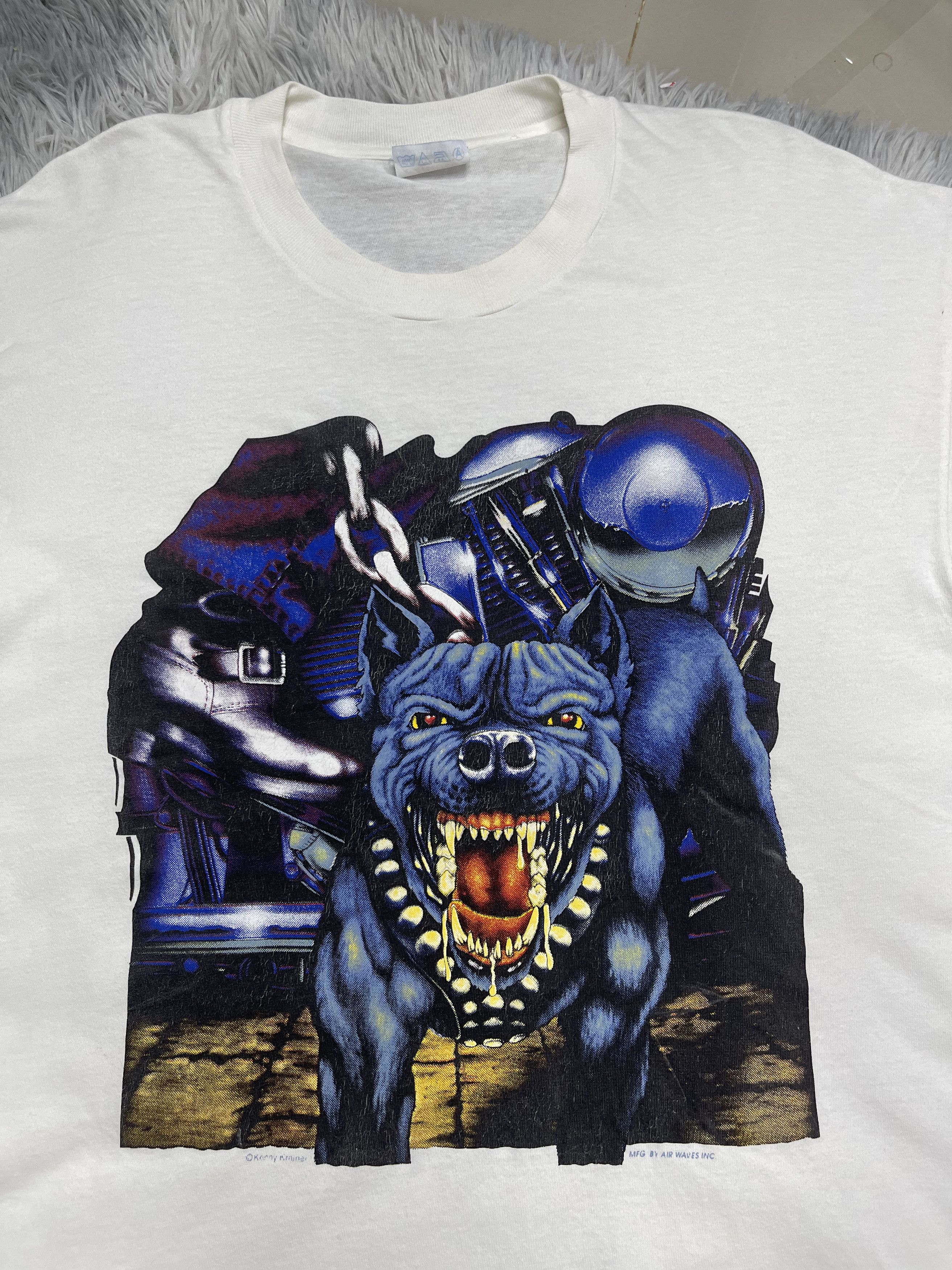 Vintage Pit Bull Motorcycle Air Waves Inc. Tees Size US L / EU 52-54 / 3 - 5 Thumbnail
