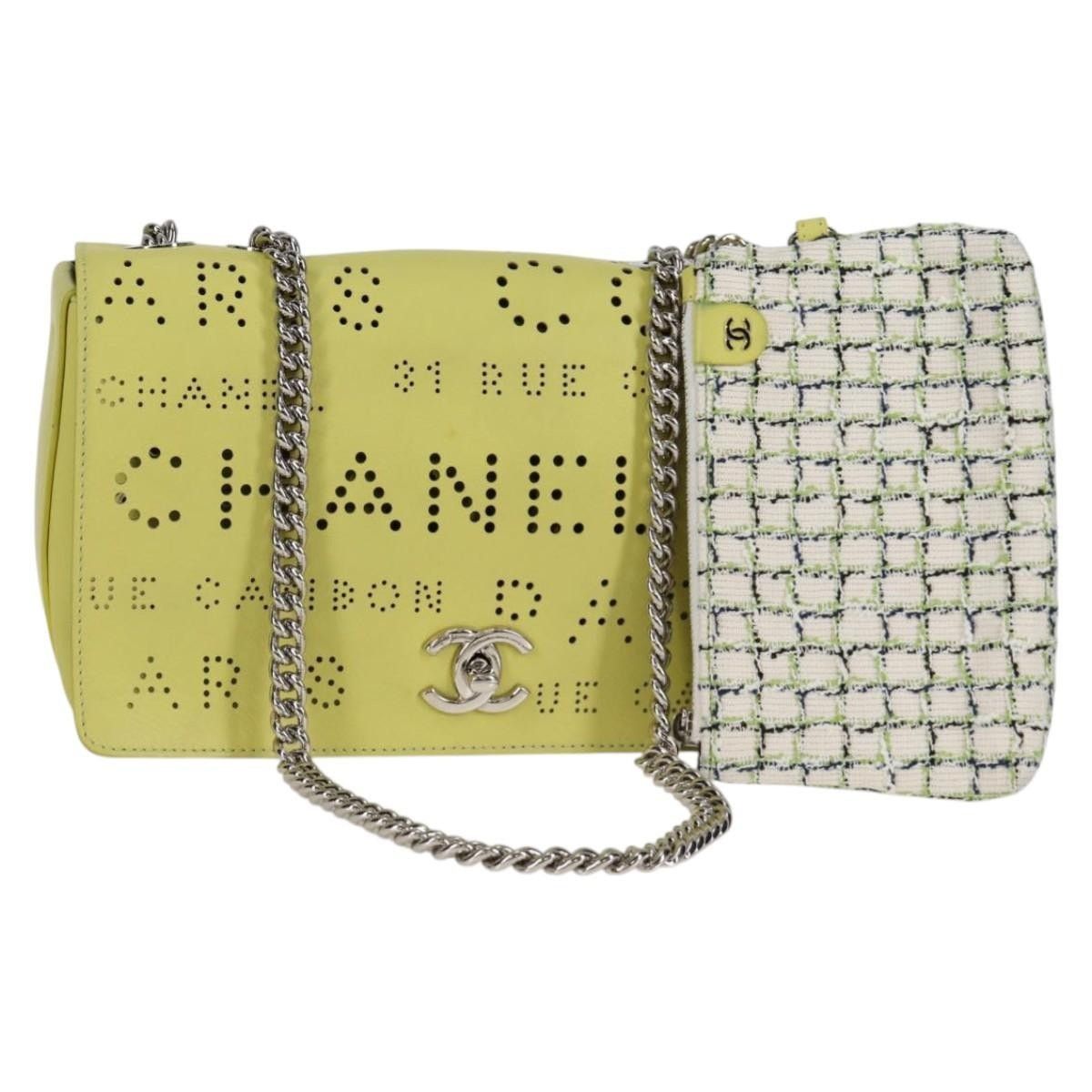 Chanel Chanel Chain Shoulder Bag Leather Yellow CC Size ONE SIZE - 1 Thumbnail