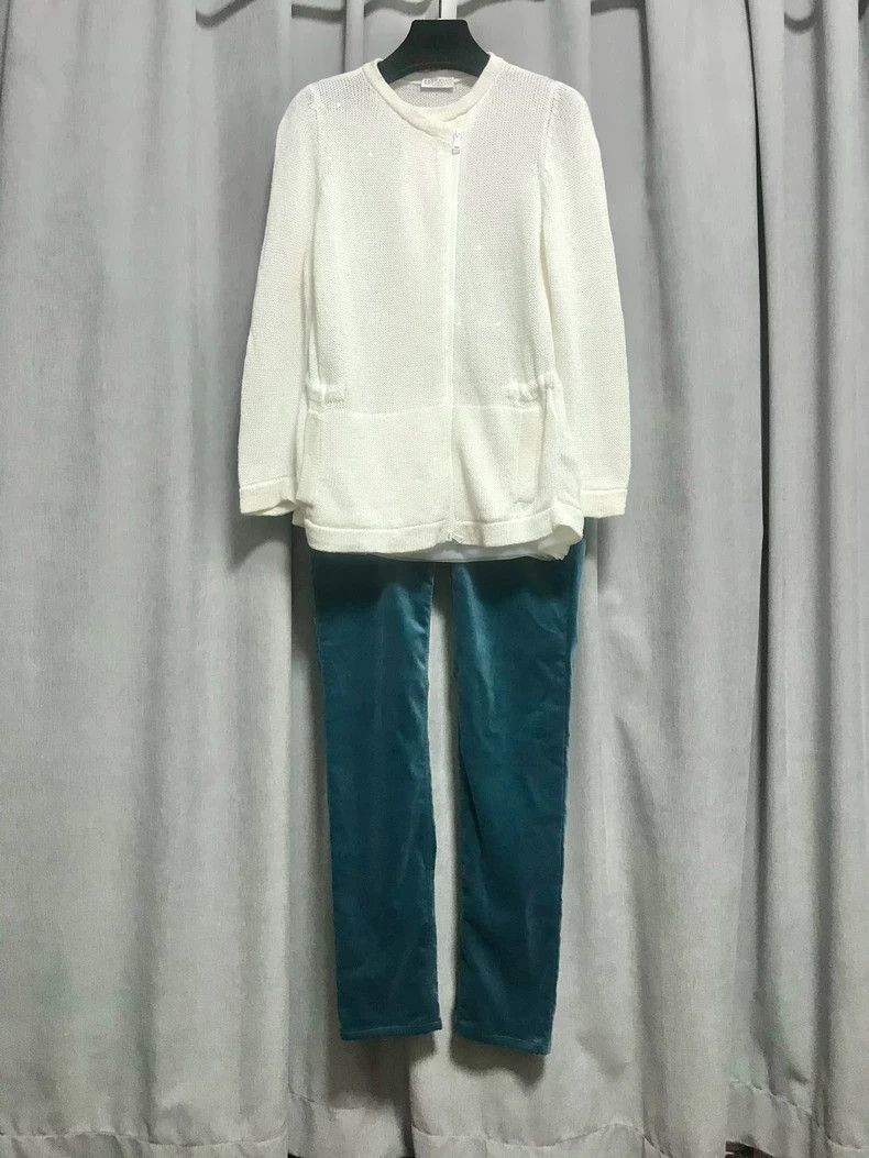 Loro Piana LORO PIANA Silk velvet straight leg trousers Size 26" / US 2 / IT 38 - 7 Thumbnail
