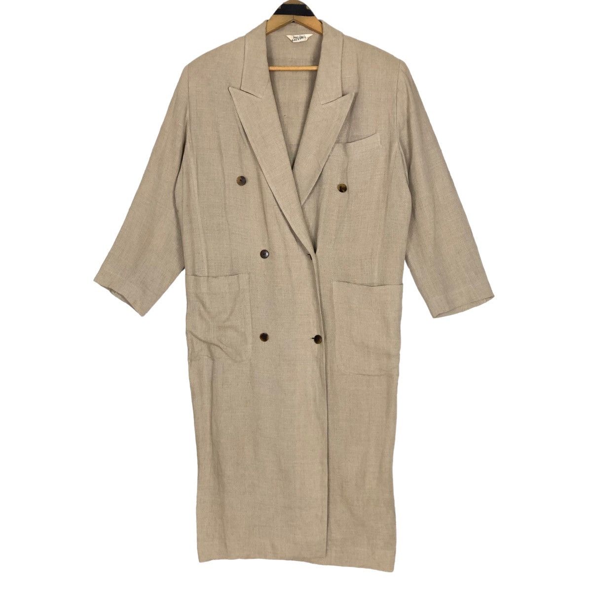 Jean Paul Gaultier Vintage 80s Jean Paul Gaultier Hemp Trench Coat Car Coat Size US L / EU 52-54 / 3 - 1 Thumbnail