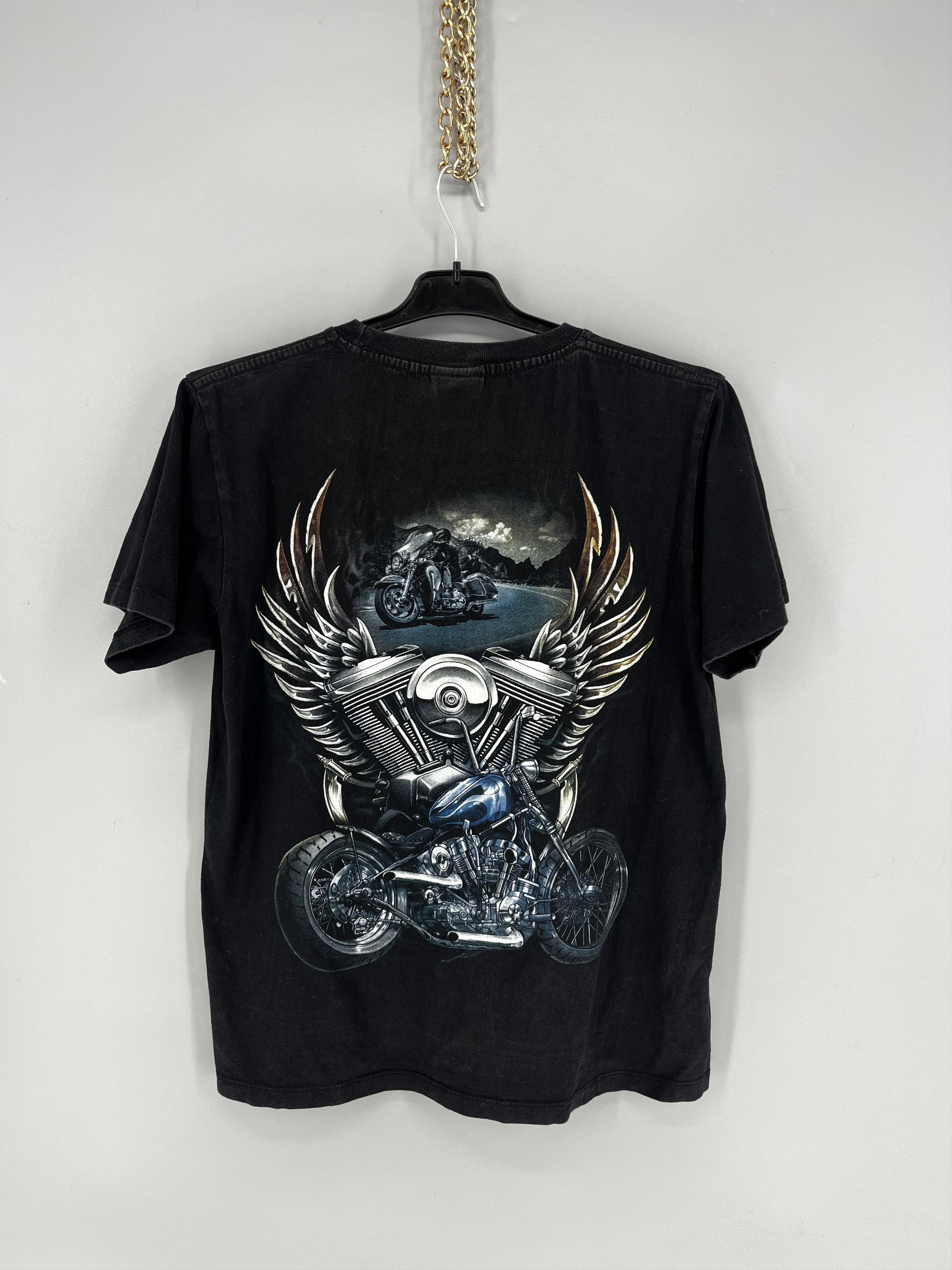 Vintage Eagle Biker Native Indian Motorbike Front & Back Print Size US M / EU 48-50 / 2 - 9 Thumbnail