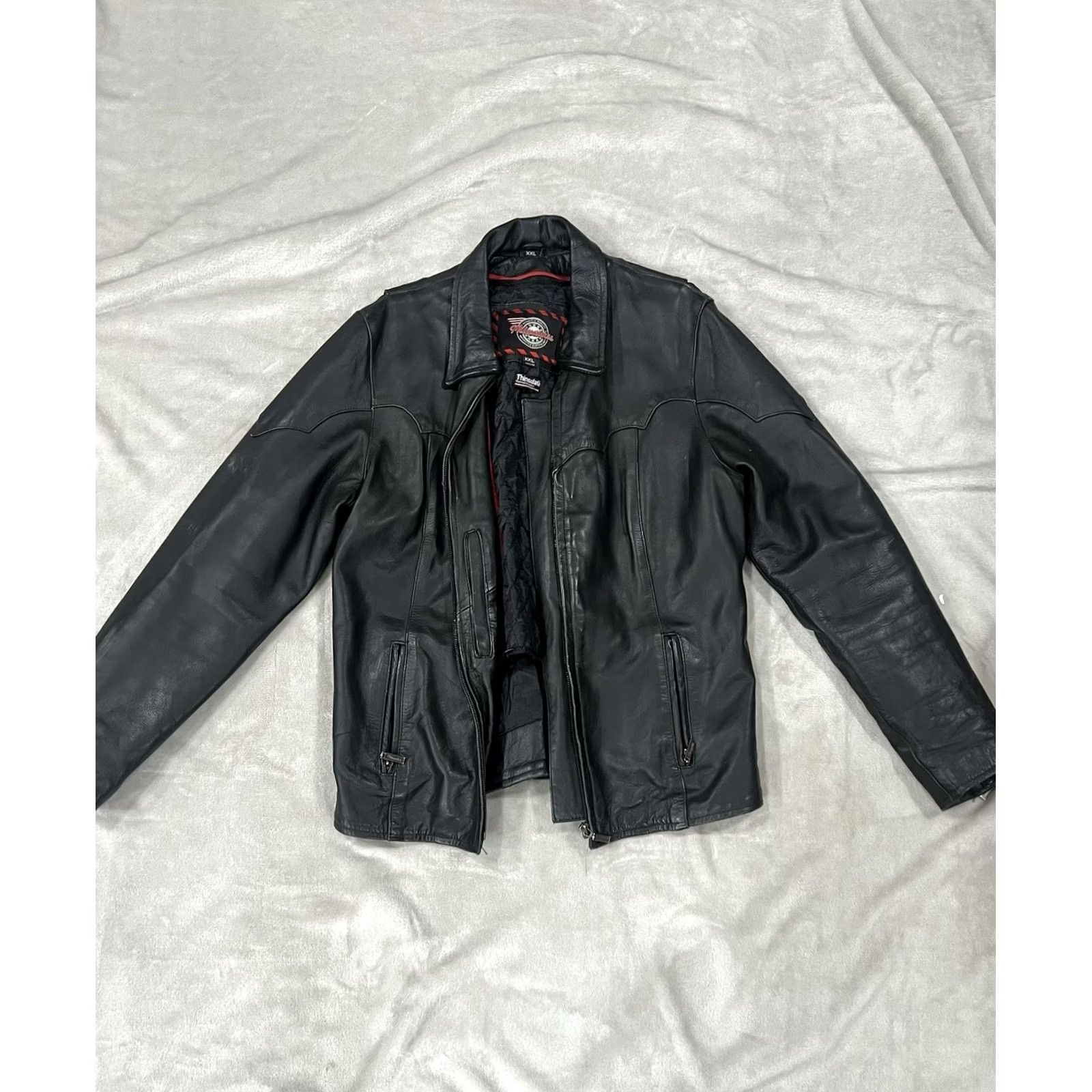 Vintage VINTAGE Milwaukee Leather Motorcycle Jacket Desperado Biker 2XL Black Distressed All Seasons Zipper Pocketes Ladies? Size US XXL / EU 58 / 5 - 2 Thumbnail