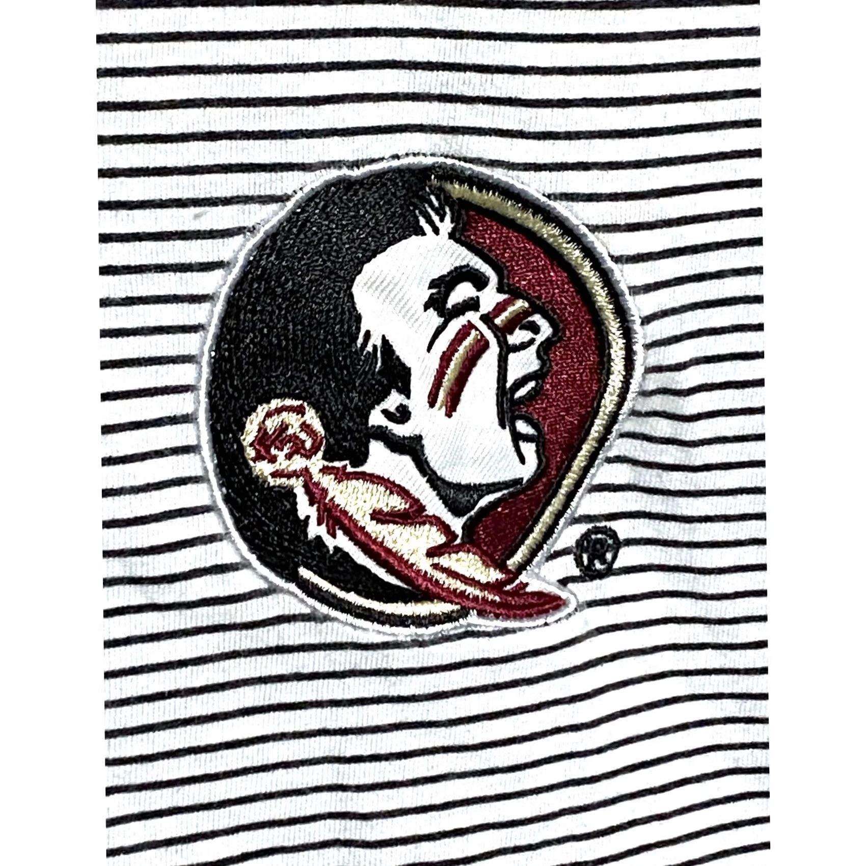 Vintage Colosseum FSU Polo Shirt Mens XL Athletic Golf College Preppy White Striped Embroidered Shirt Size US XL / EU 56 / 4 - 5 Thumbnail