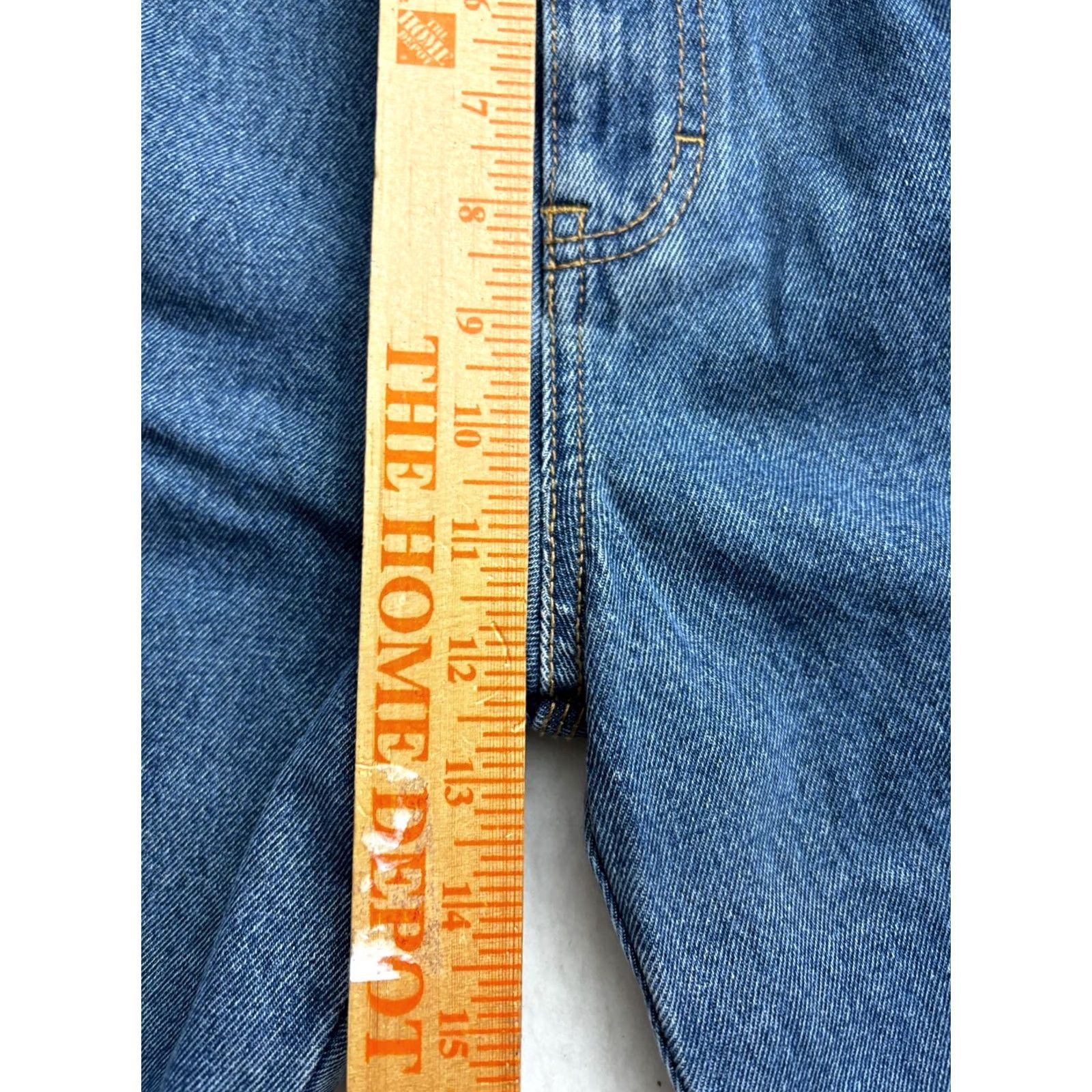 Vintage Rivet Supply Co Blue Jeans Men Straight Leg Pockets button zip closure 36x32 Fit (38x32) Size US 36 / EU 52 - 7 Thumbnail