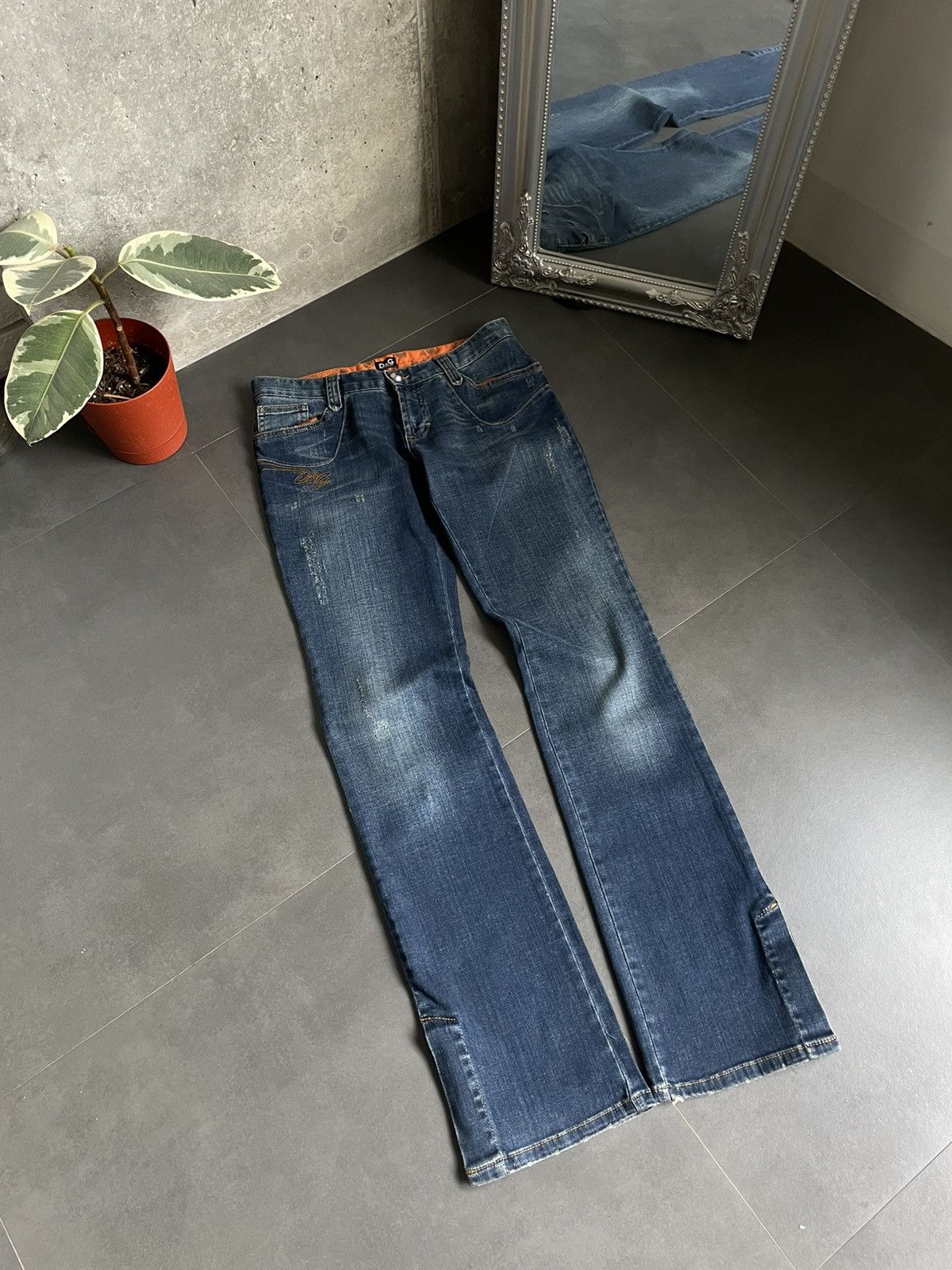 Dolce & Gabbana Vintage Dolce & Gabbana Bootcut Flared Distressed Pants Y2K Size 28" / US 6 / IT 42 - 2 Thumbnail