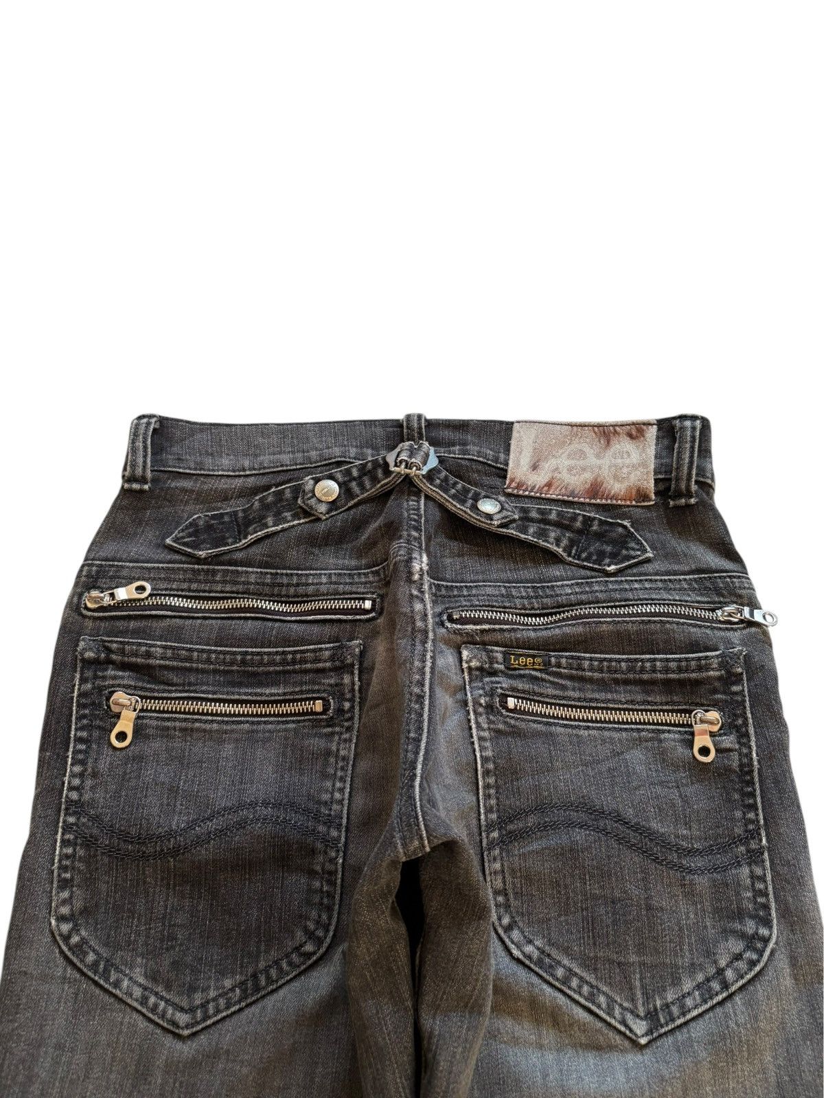 Lee Vintage Lee Mud Wash Buckle Back Distressed Rip Loose Jeans Size US 30 / EU 46 - 8 Thumbnail