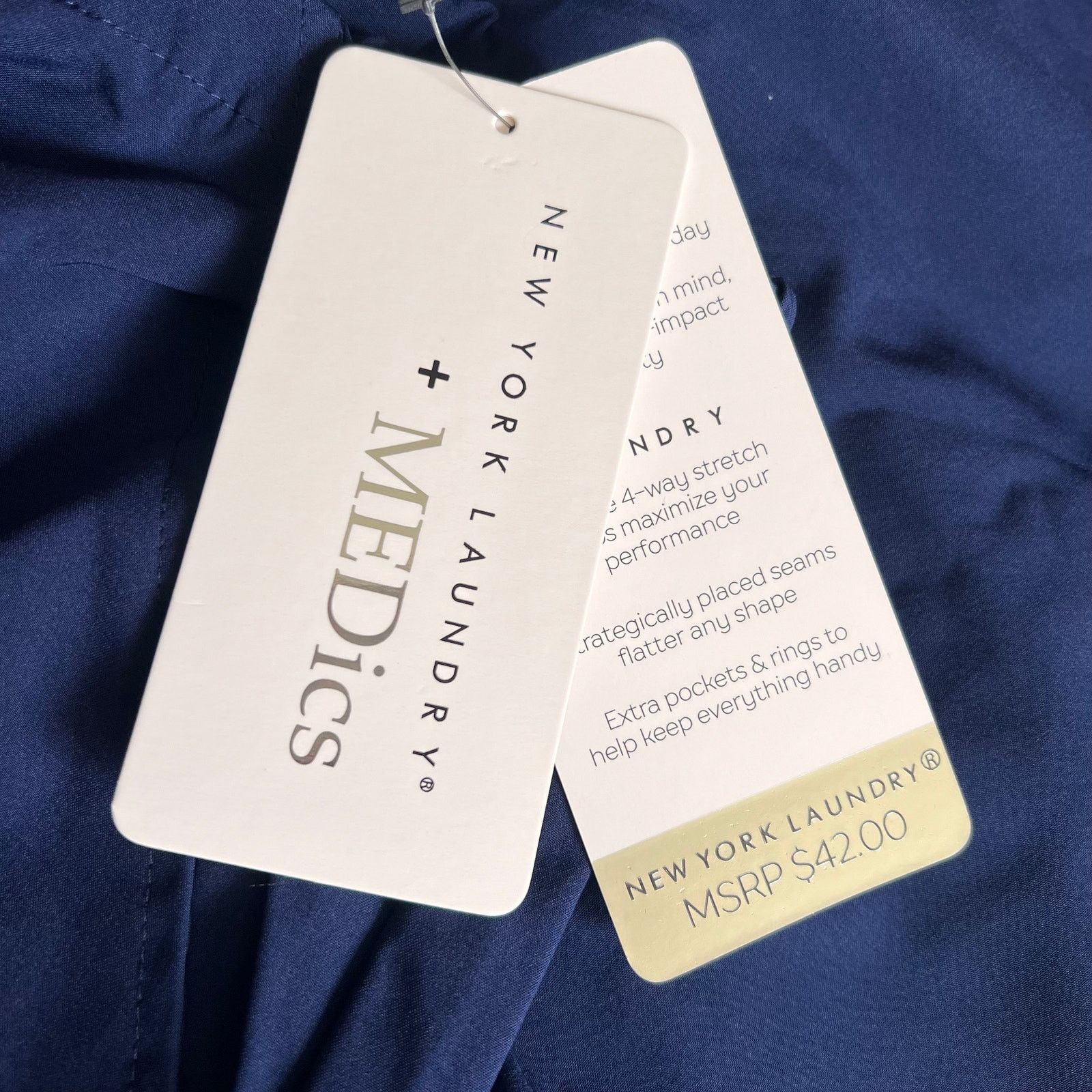 Other New York Laundry Medics Navy Jogger Scrub Pants, S Size 28" / US 6 / IT 42 - 4 Thumbnail