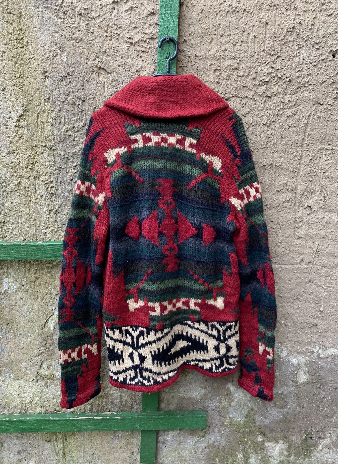 Ralph Lauren Double RRL Ralph Lauren Aztec Hand Knit Wool Cardigan Size US M / EU 48-50 / 2 - 7 Thumbnail