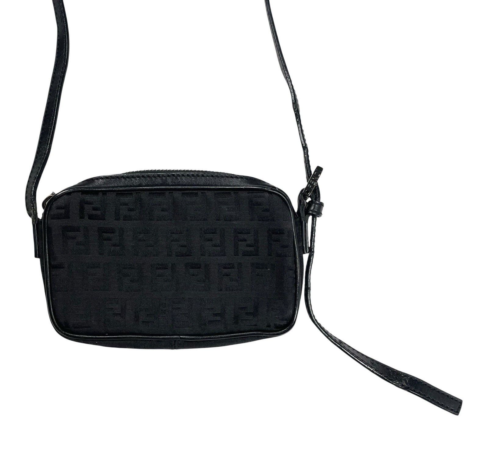 Fendi Fendi Crossbody Bag FF Zucca Monogram Mini Micro Pochette Size ONE SIZE - 3 Thumbnail