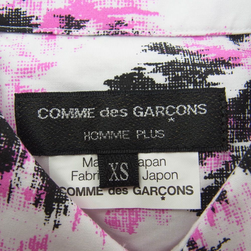 Comme des Garcons Homme Plus Shirt Flower Print All-Over Floral Long Sleeve White Pink Size US XS / EU 42 / 0 - 5 Thumbnail