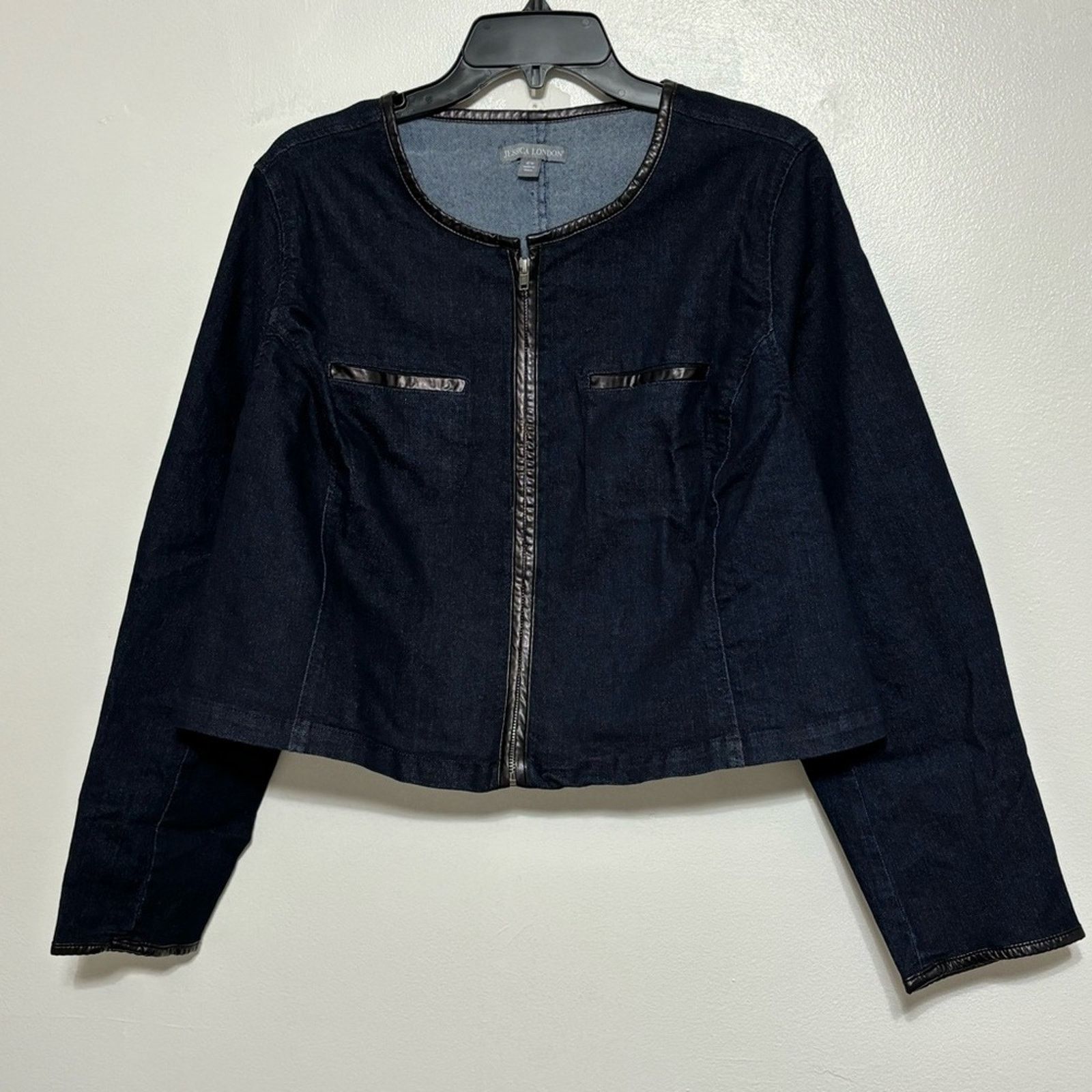 Other Jessica London Dark Wash Denim Jacket Size 16W Size XXL / US 16-18 / IT 52-54 - 13 Thumbnail