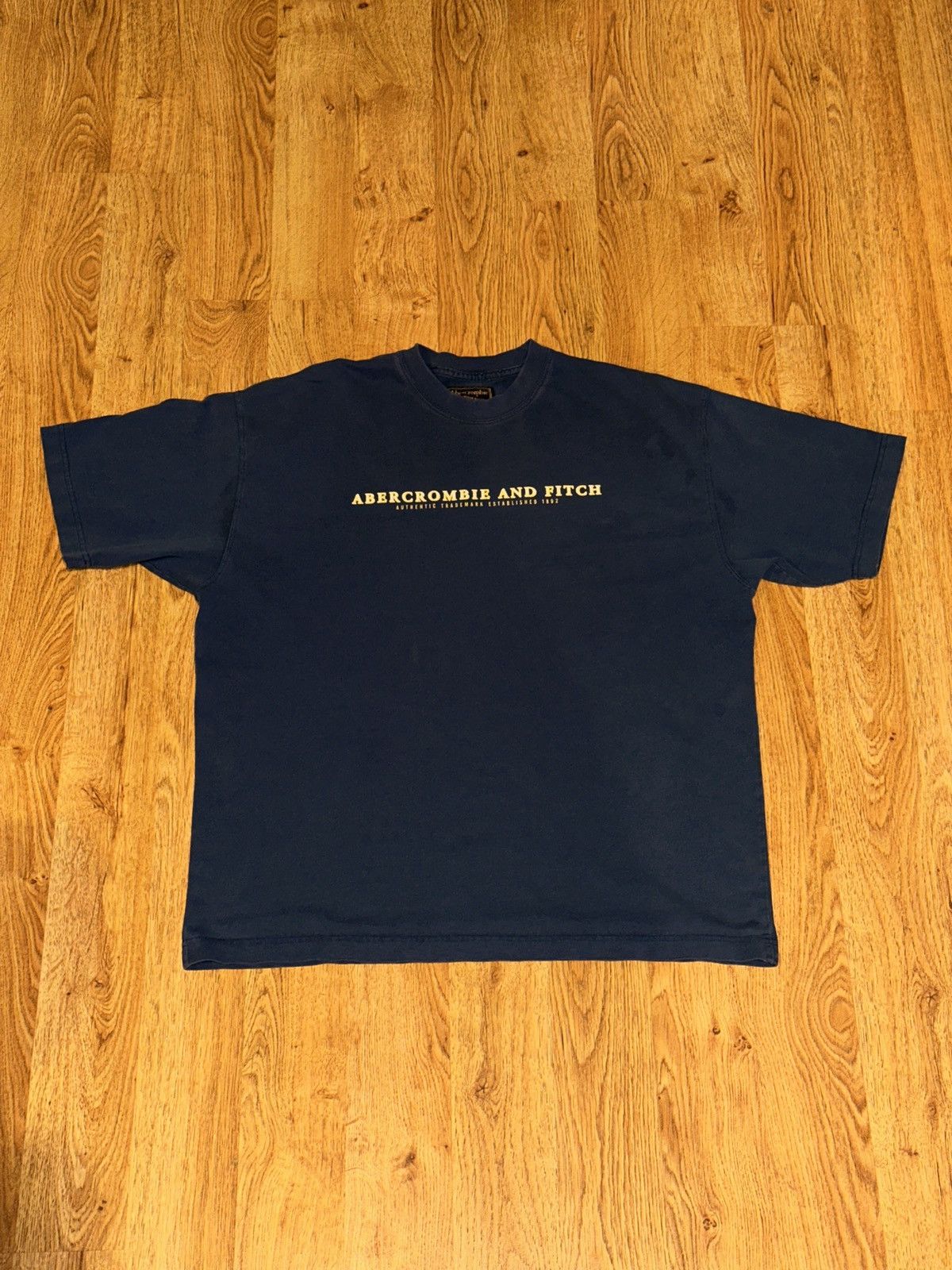 Abercrombie & Fitch × Vintage Vtg 90s Y2K Abercrombie & Fitch Faded Spell Out Graphic Tee Size US XL / EU 56 / 4 - 1 Thumbnail