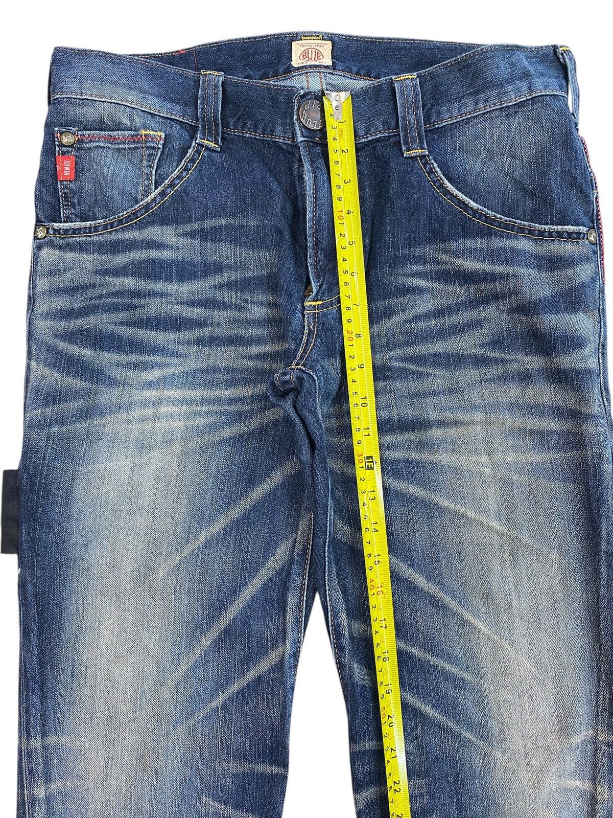 Edwin Edwin Blue Trip Whiskers Faded Wash Style Flare Jeans Size US 34 / EU 50 - 6 Thumbnail