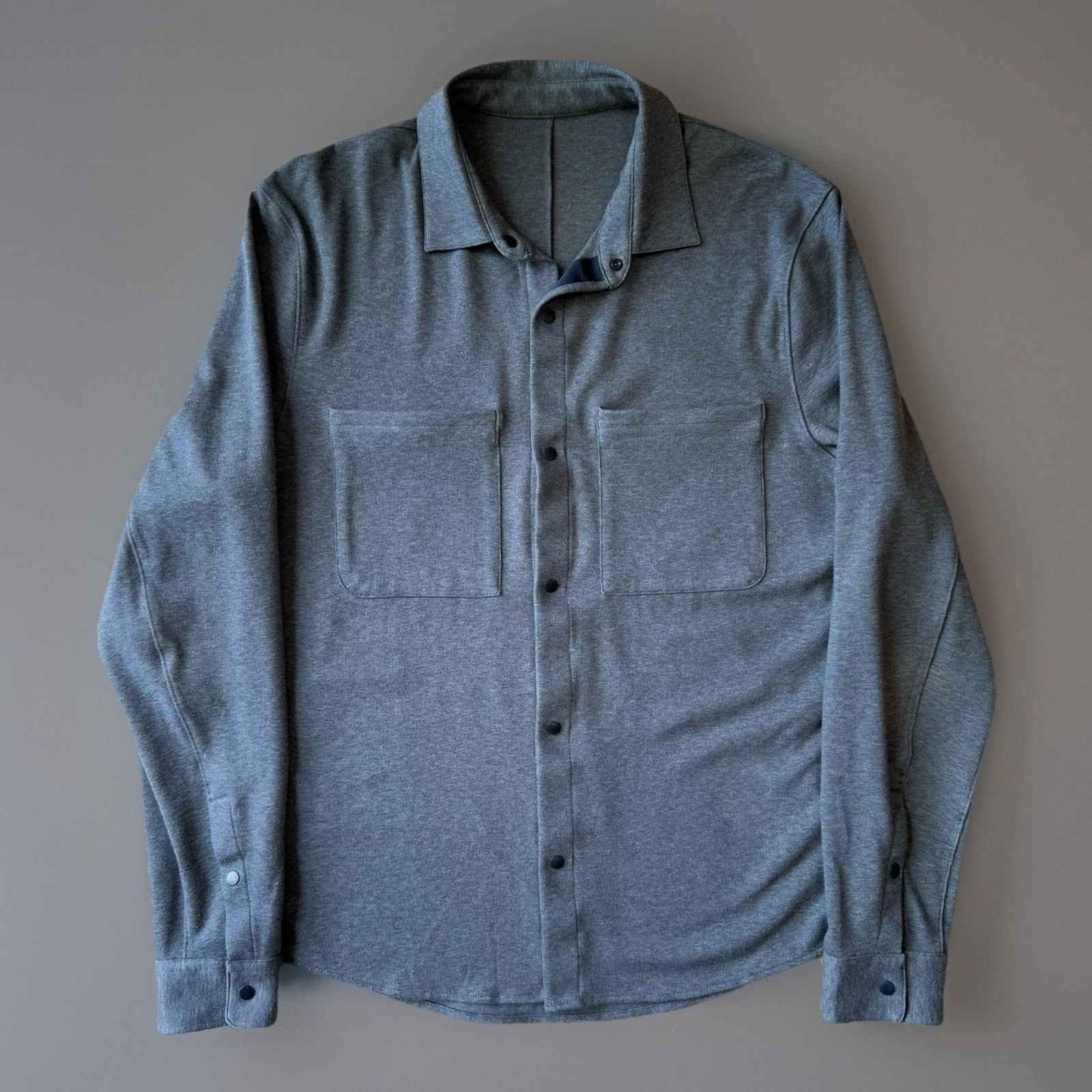 Lululemon Lululemon Snap Shirt M Blue Gray Casual Golf Button Up Size US M / EU 48-50 / 2 - 1 Thumbnail