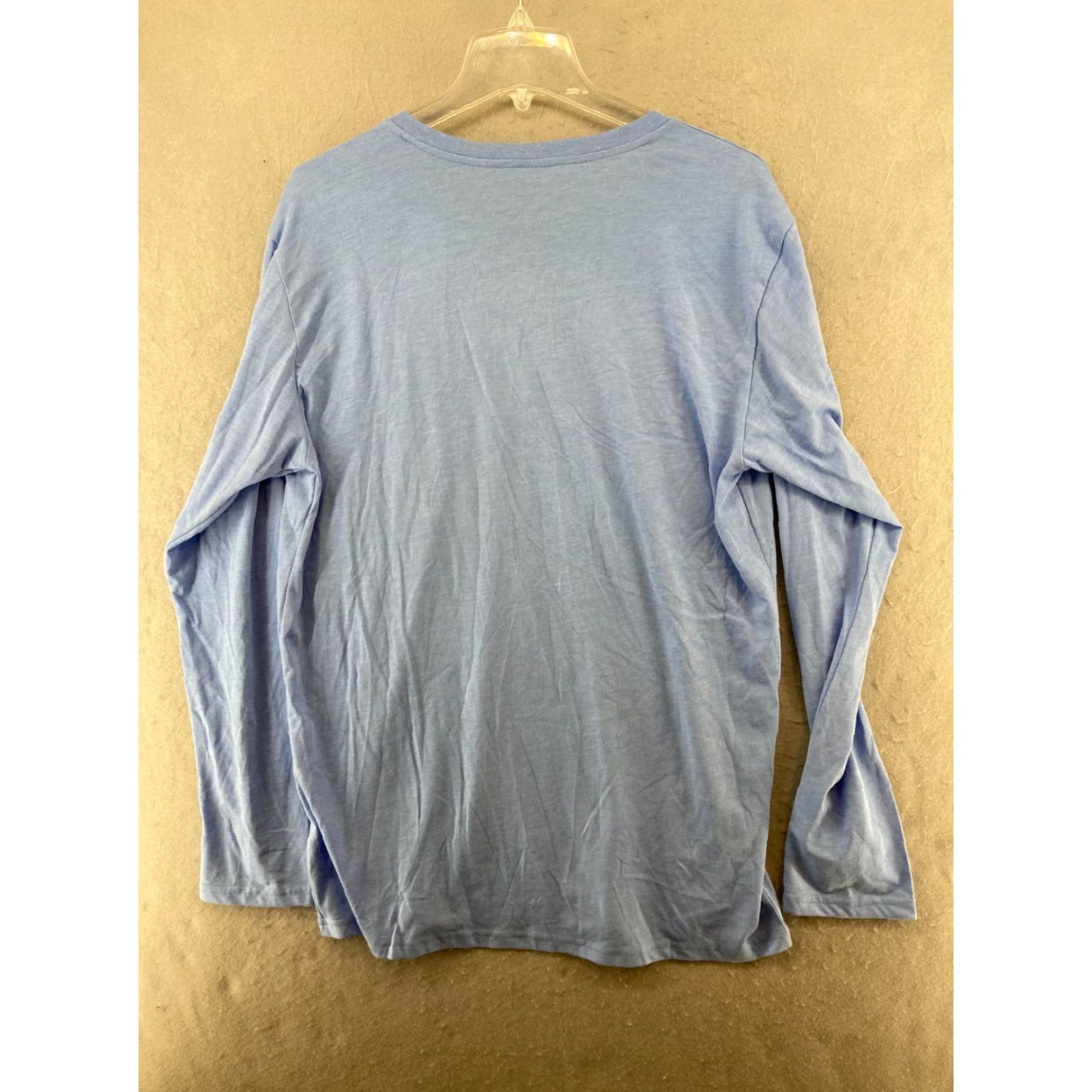 Vintage Emblem Apparel Womens Shirt L Blue V Neck Long Sleeve Casual Knit Cotton T-Shirt Classic Magazine Size L / US 10 / IT 46 - 7 Thumbnail