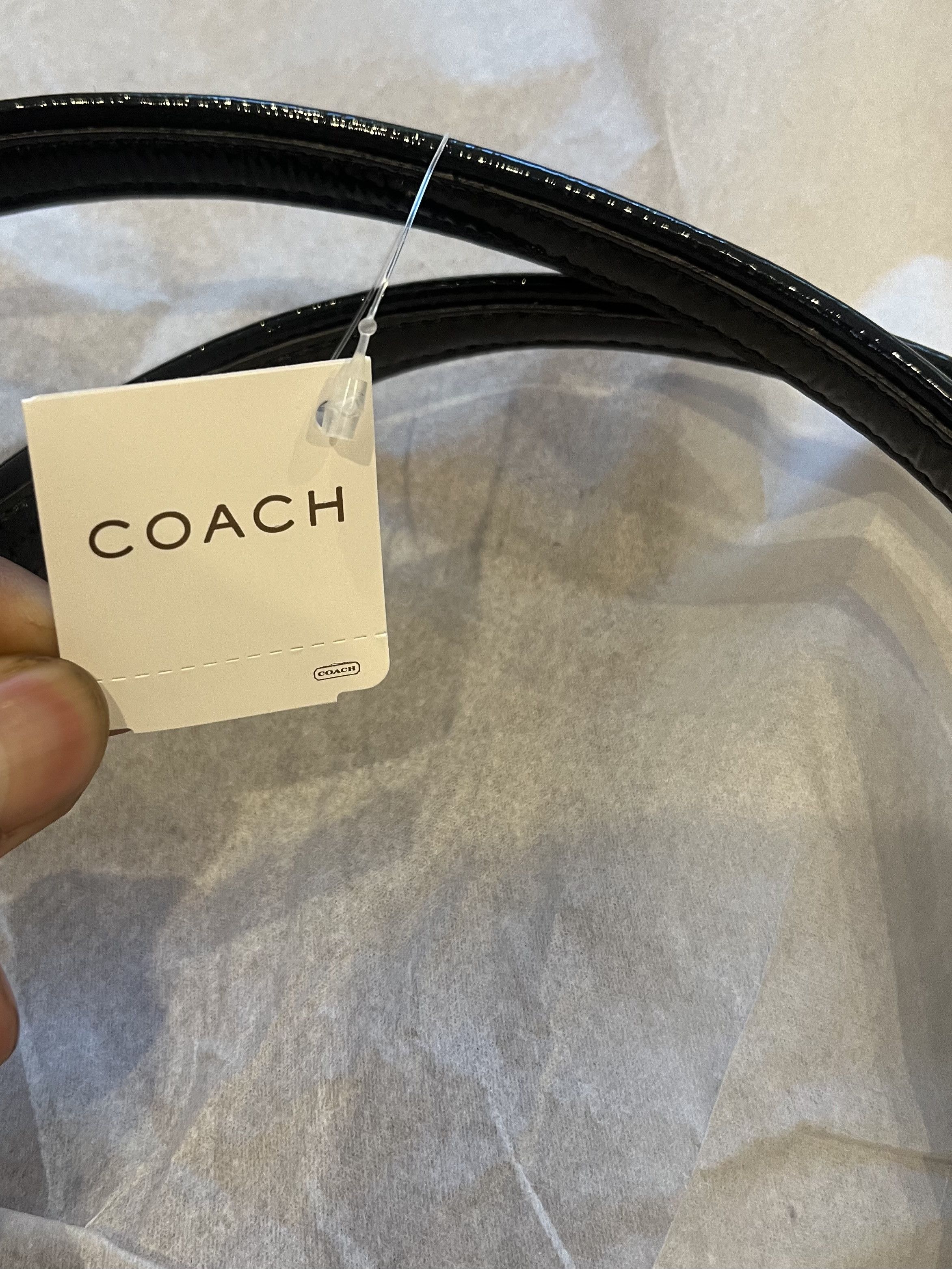Coach Coach Poppy Metallic Sateen Glam Tote Black Silver Size ONE SIZE - 4 Thumbnail