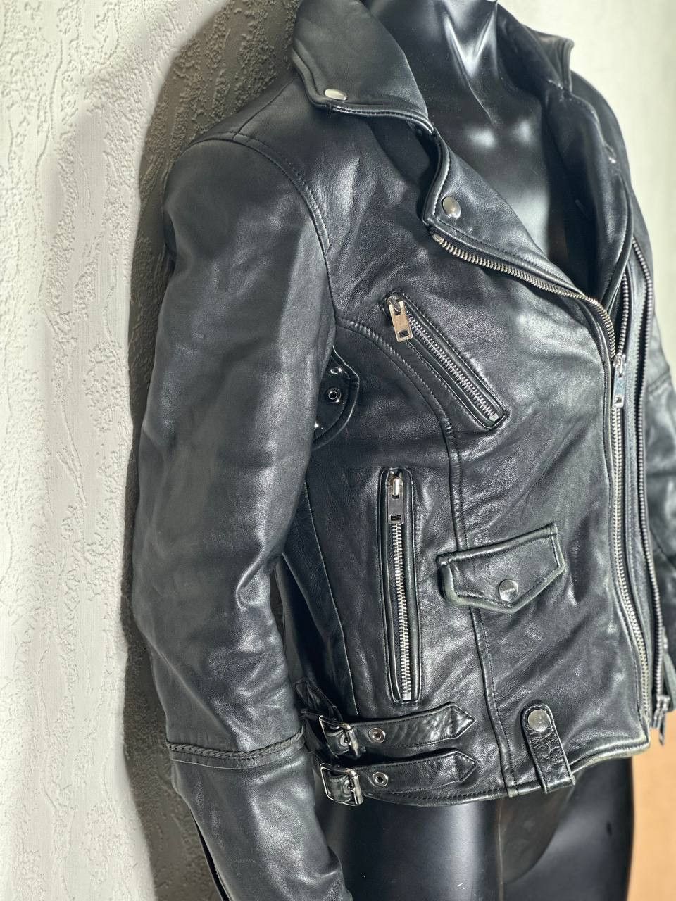 Diesel Diesel Leather L-Sinya-A Biker Jacket with Studs, size L Size L / US 10 / IT 46 - 3 Thumbnail