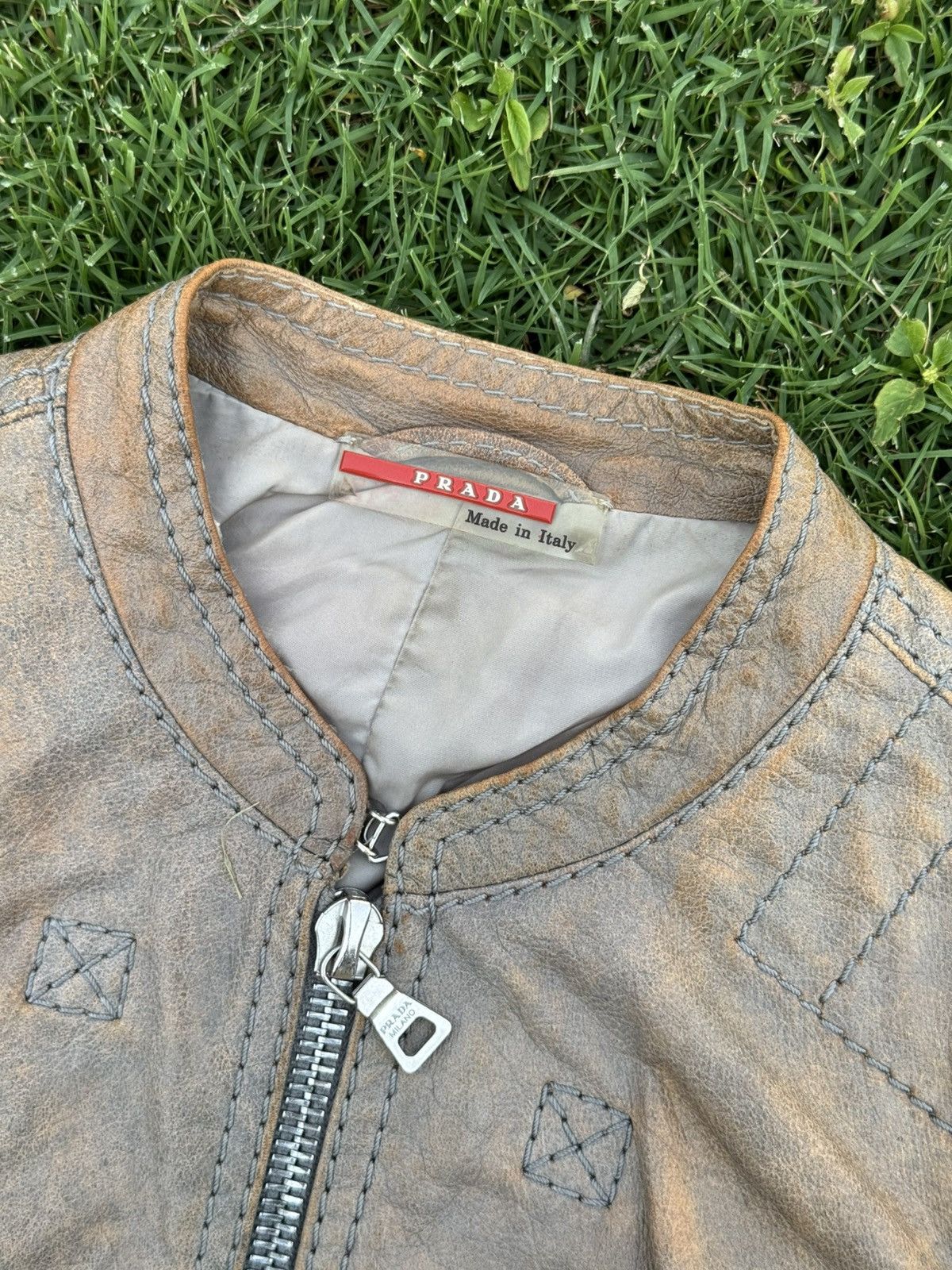 Prada Vintage Prada leather jacket Size S / US 4 / IT 40 - 7 Thumbnail