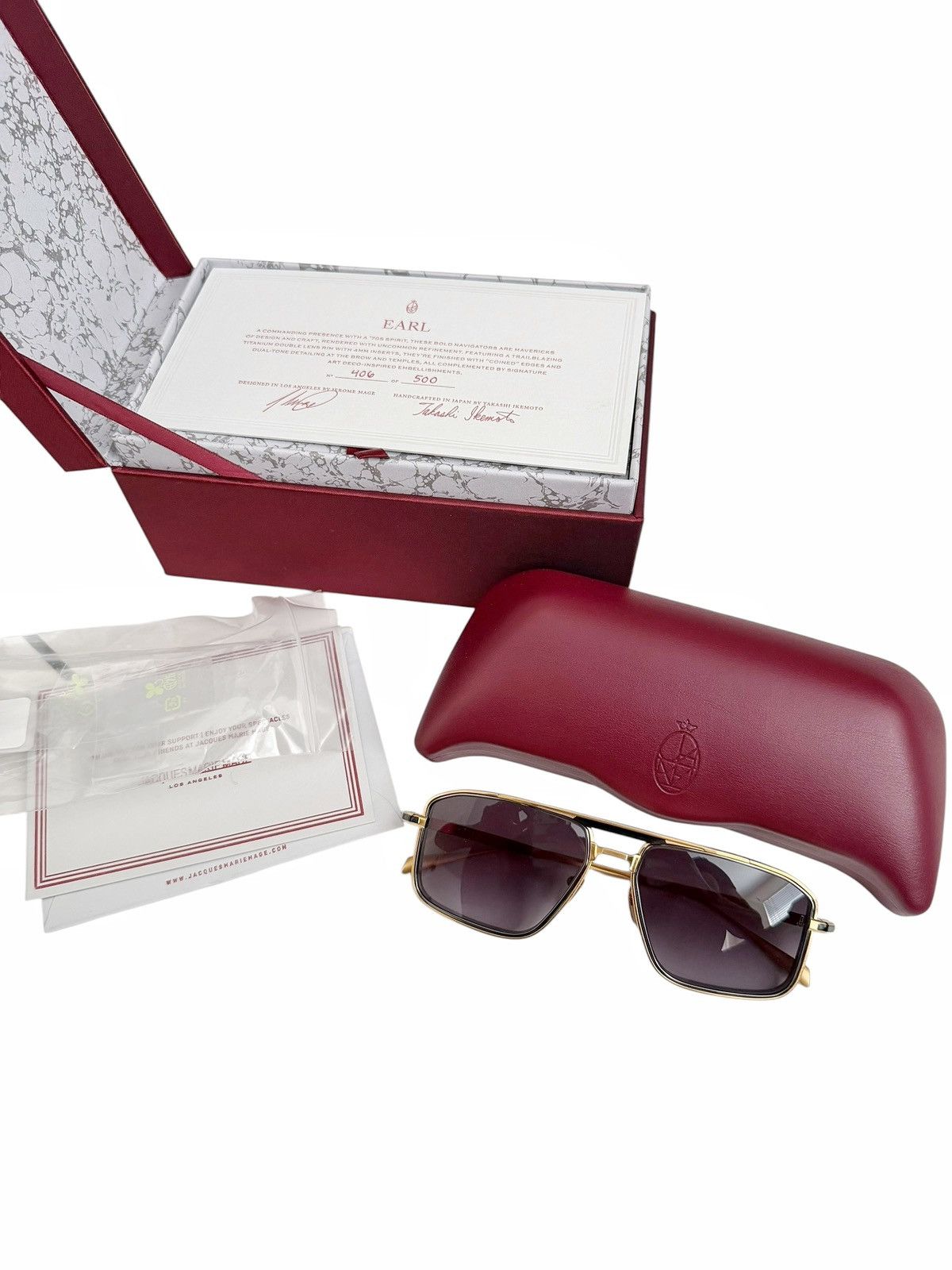 Jacques Marie Mage Earl 1/500 Titanium Sunglasses Size ONE SIZE - 2 Thumbnail