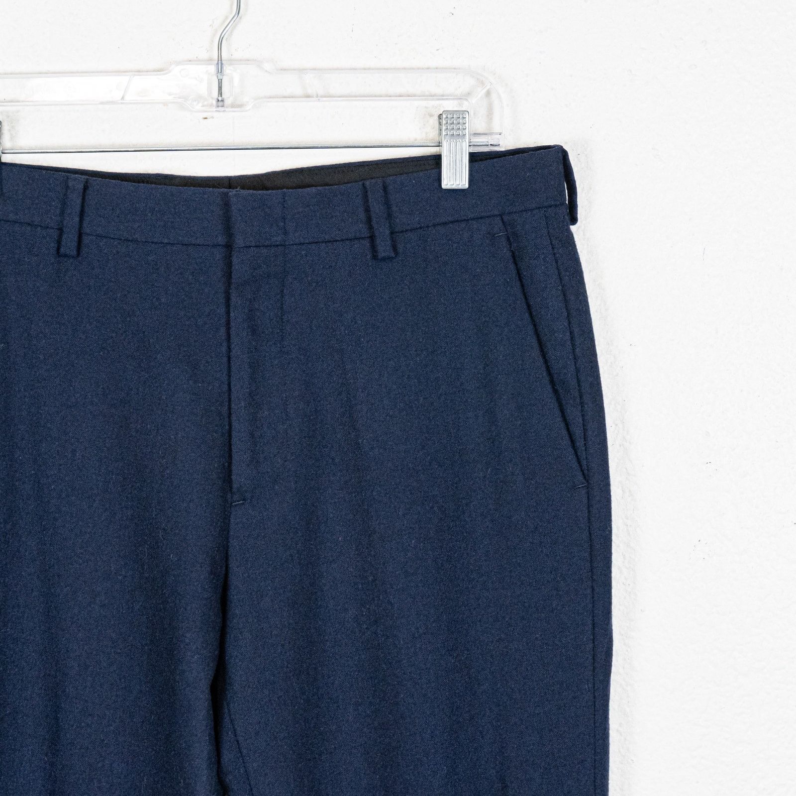 J.Crew J.Crew Ludlow Slim Navy Dress Pants Flannel Wool Lanificio Size US 31 - 9 Thumbnail
