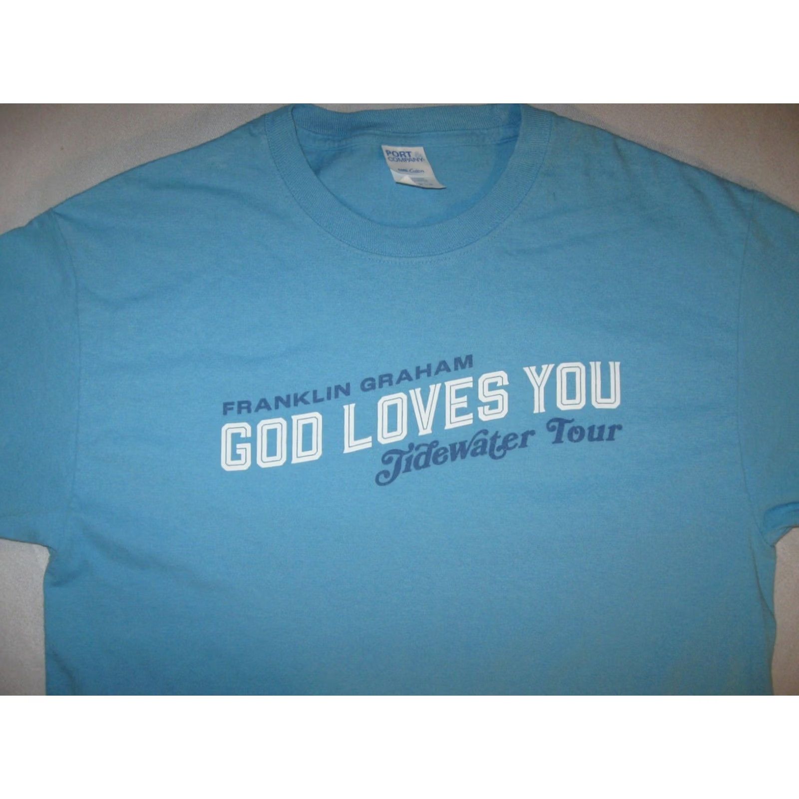 Port & Company FRANKLIN GRAHAM'S God Loves You Tidewater Tour Shirt NEWSBOYS FAITH Men's Medium Size US M / EU 48-50 / 2 - 3 Thumbnail