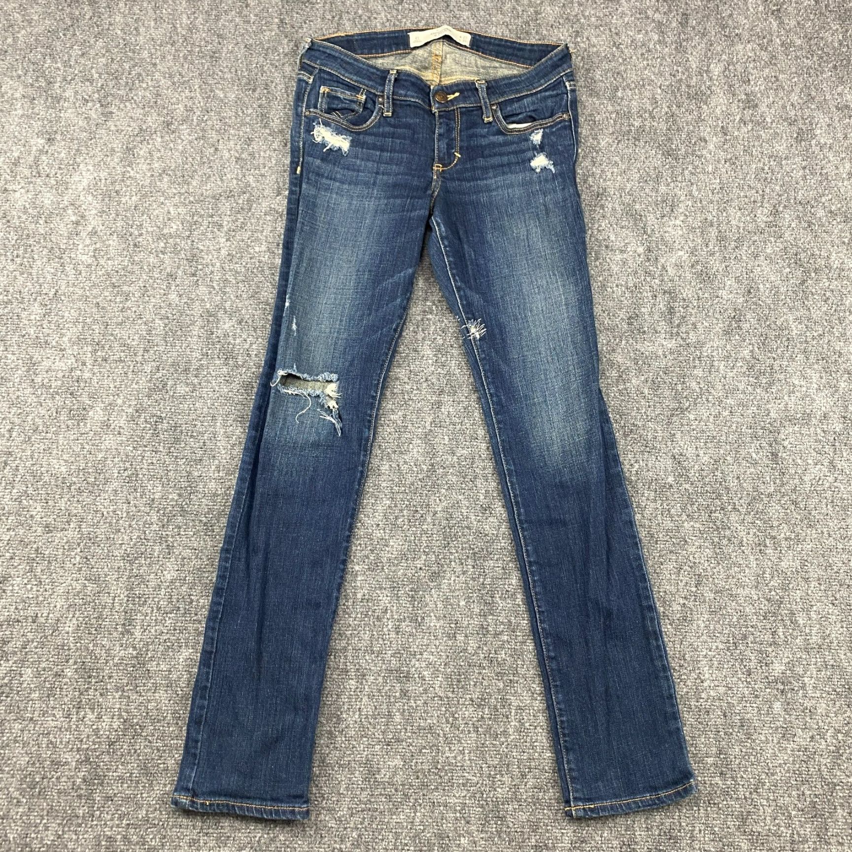 Abercrombie & Fitch Abercrombie & Fitch Jeans Womens 4S Blue Skinny Low Rise Modified Stitch Size 27" / US 4 / IT 40 - 2 Thumbnail