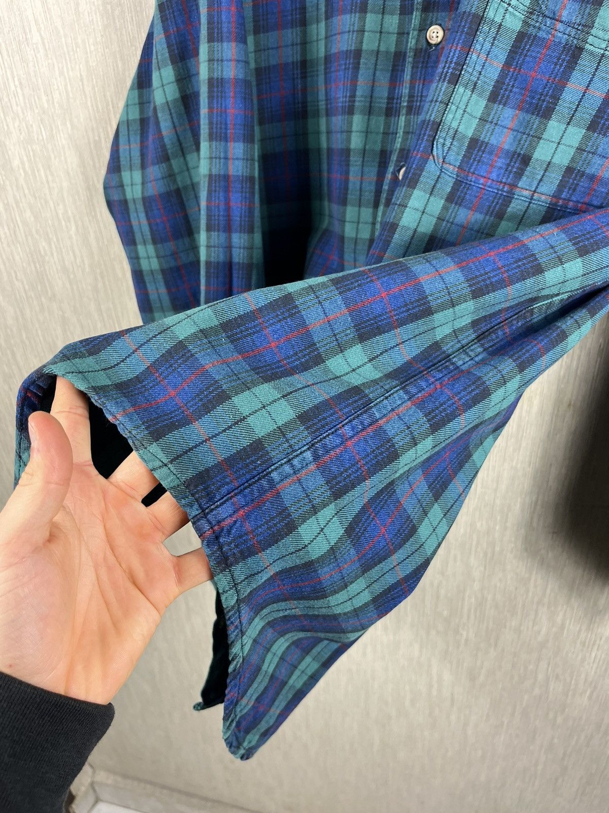 Flannel × L.L. Bean Vintage LL Bean plaid tartan flannel shirt USA with pocket Size US L / EU 52-54 / 3 - 19 Thumbnail