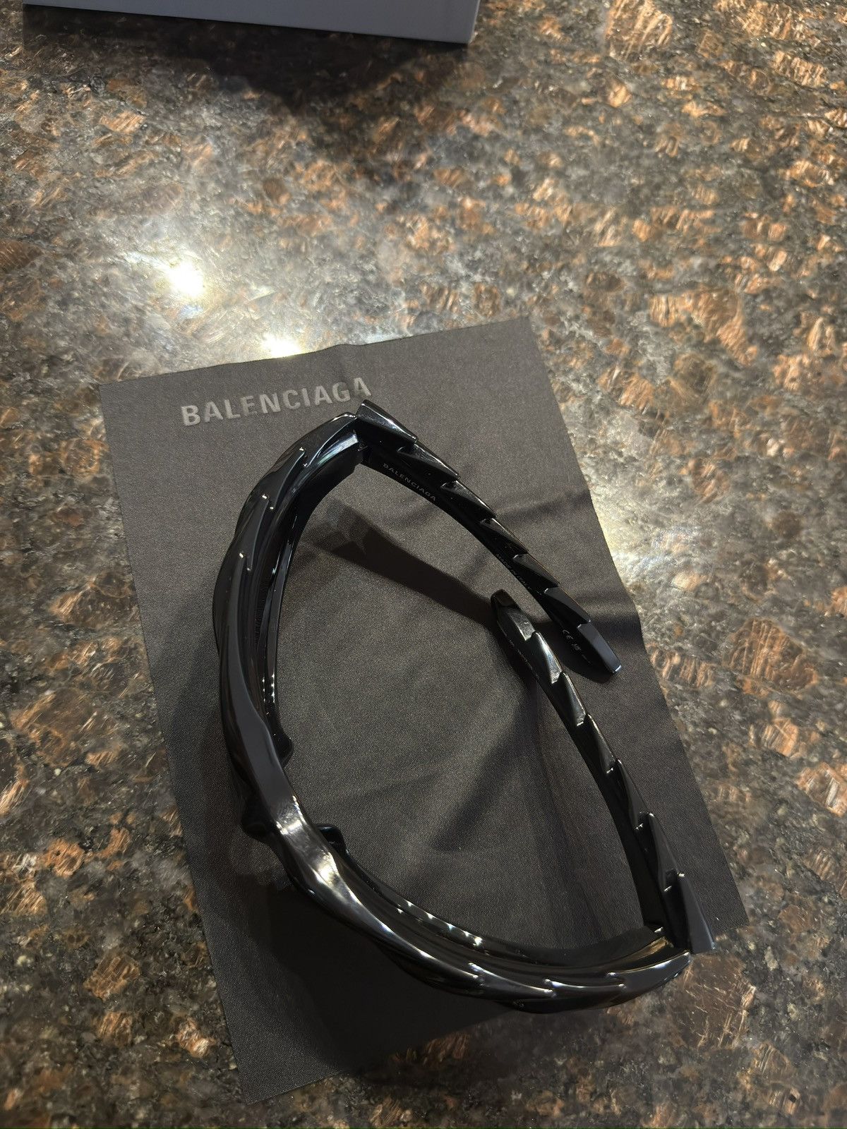 Balenciaga Balenciaga spike sunglasses in black Size ONE SIZE - 3 Thumbnail