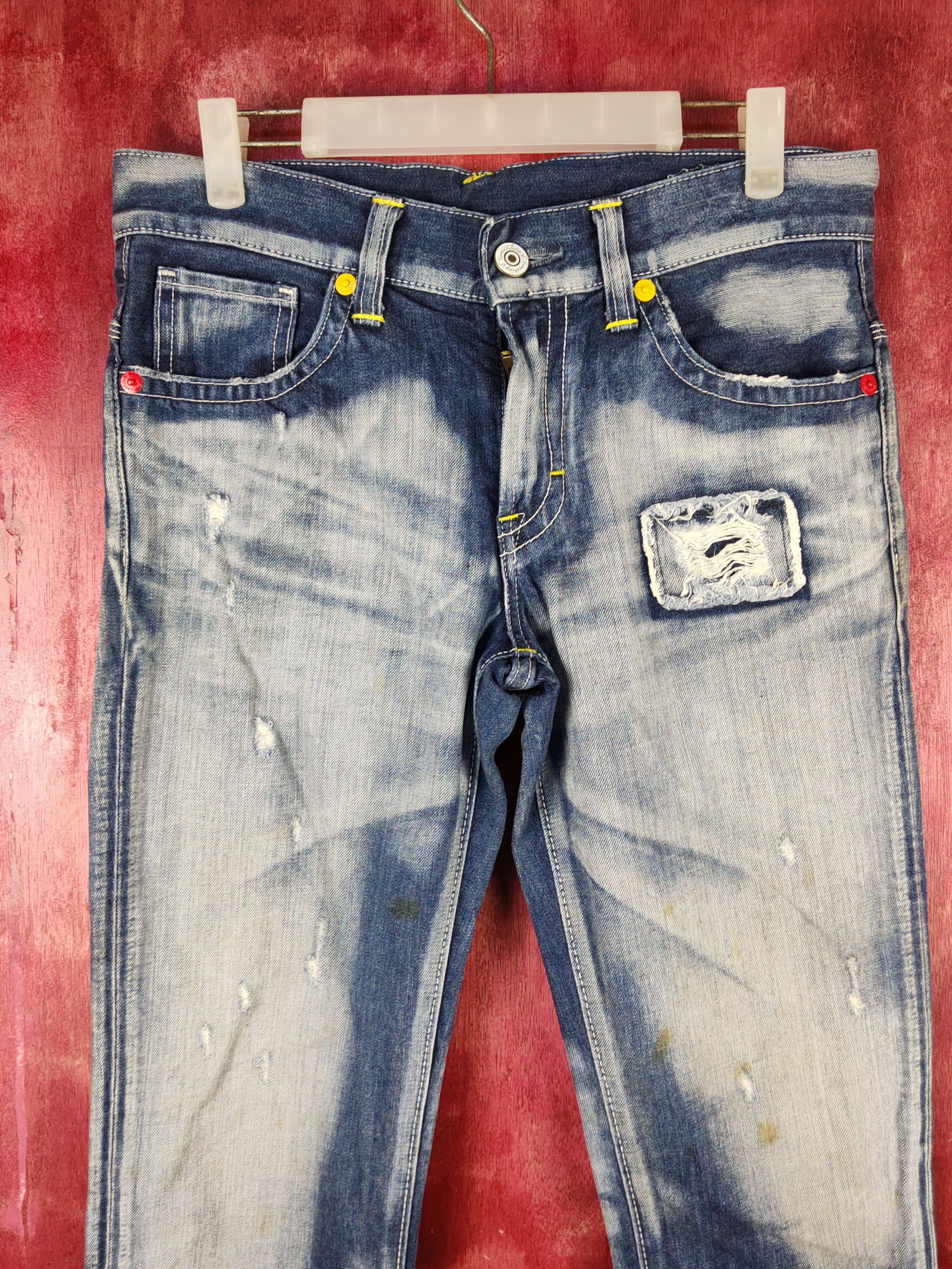 Edwin Something-Edwin venus Blue Distressed faded Denim #S1592 Size US 31 - 2 Thumbnail