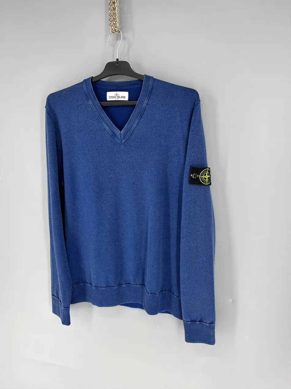 Stone Island Vintage Stone Island V-Neckline Lanawool Sweater Size US XL / EU 56 / 4 - 3 Thumbnail
