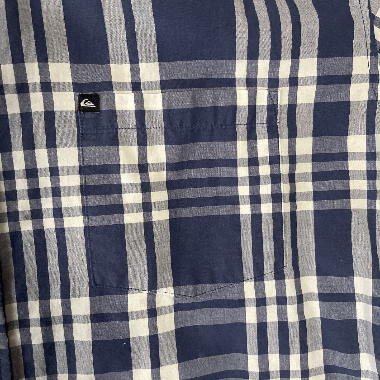 Quiksilver Quicksilver Men's SS Button Down Shirt Blue Plaid SZ L Size US XL / EU 56 / 4 - 4 Thumbnail