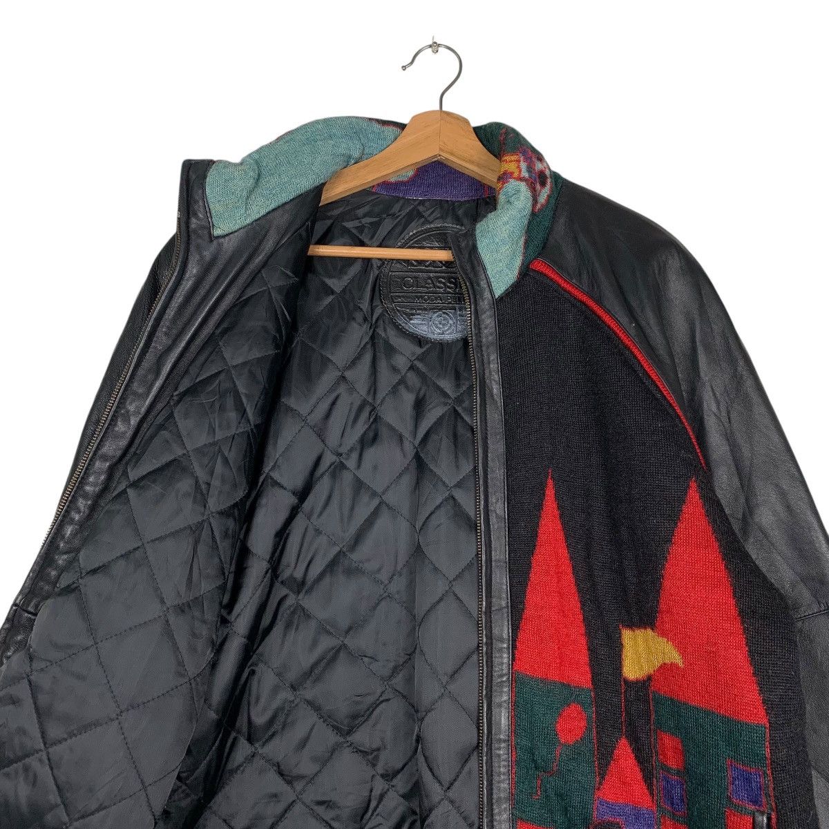 Japanese Brand Kevu Classics Picasso Style Design Mohair Leather Jacket Size US M / EU 48-50 / 2 - 10 Thumbnail