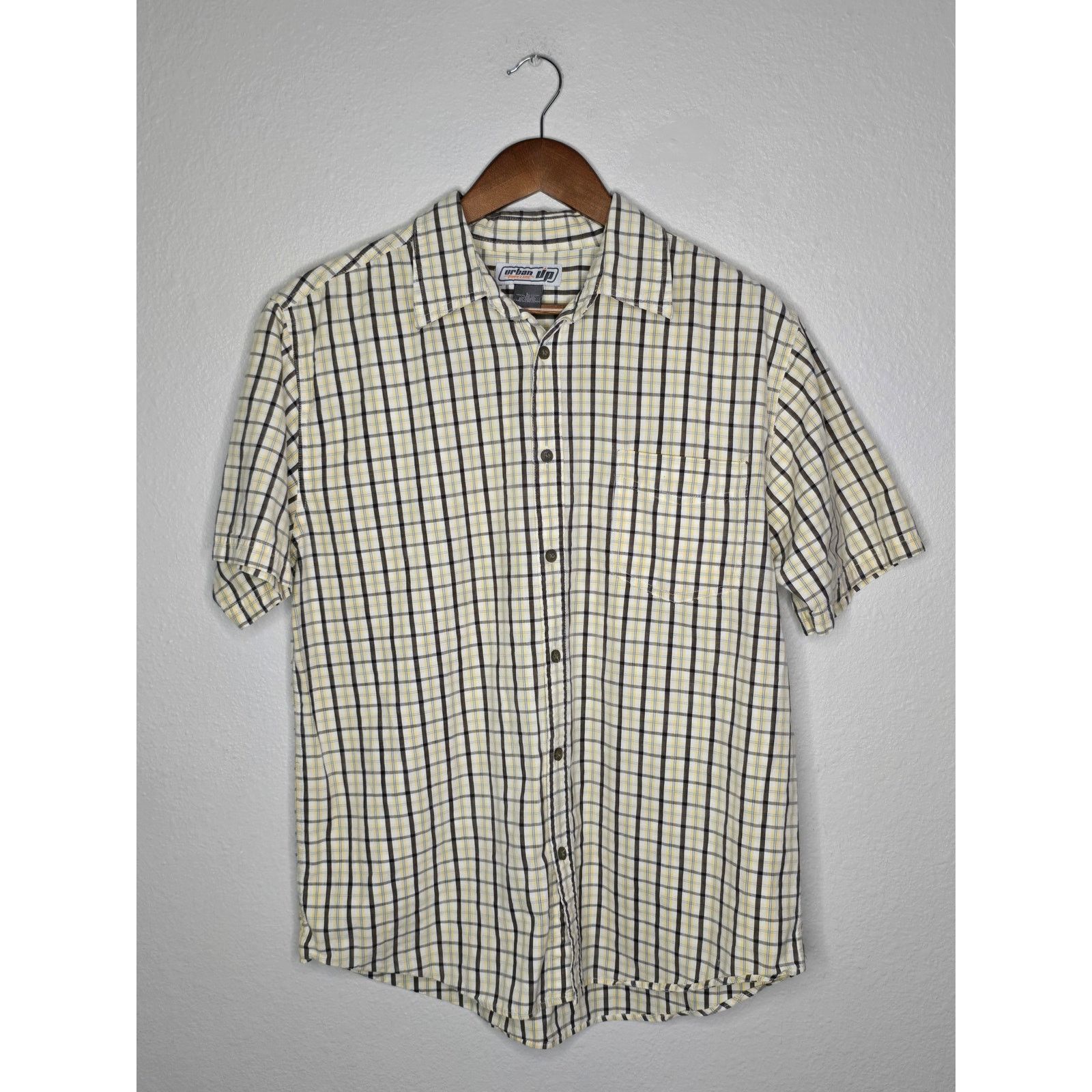 Urban Pipeline Urban Pipeline Shirt L Beige Plaid Short Sleeve Button Up Size US L / EU 52-54 / 3 - 1 Thumbnail