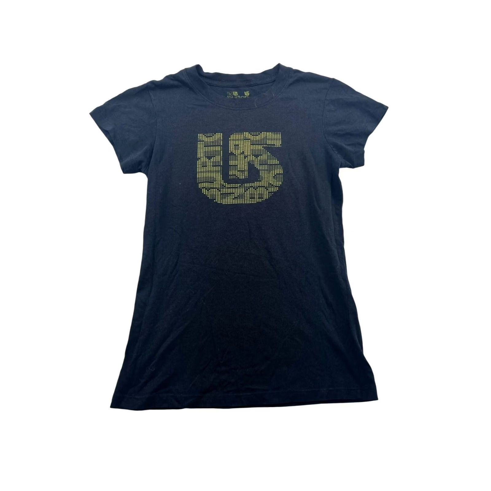 Burton Burton Womens Black T-Shirt With Yellow Logo Print Graphic Crew Neck Short Sleeves Small Womens Size S / US 4 / IT 40 - 2 Thumbnail