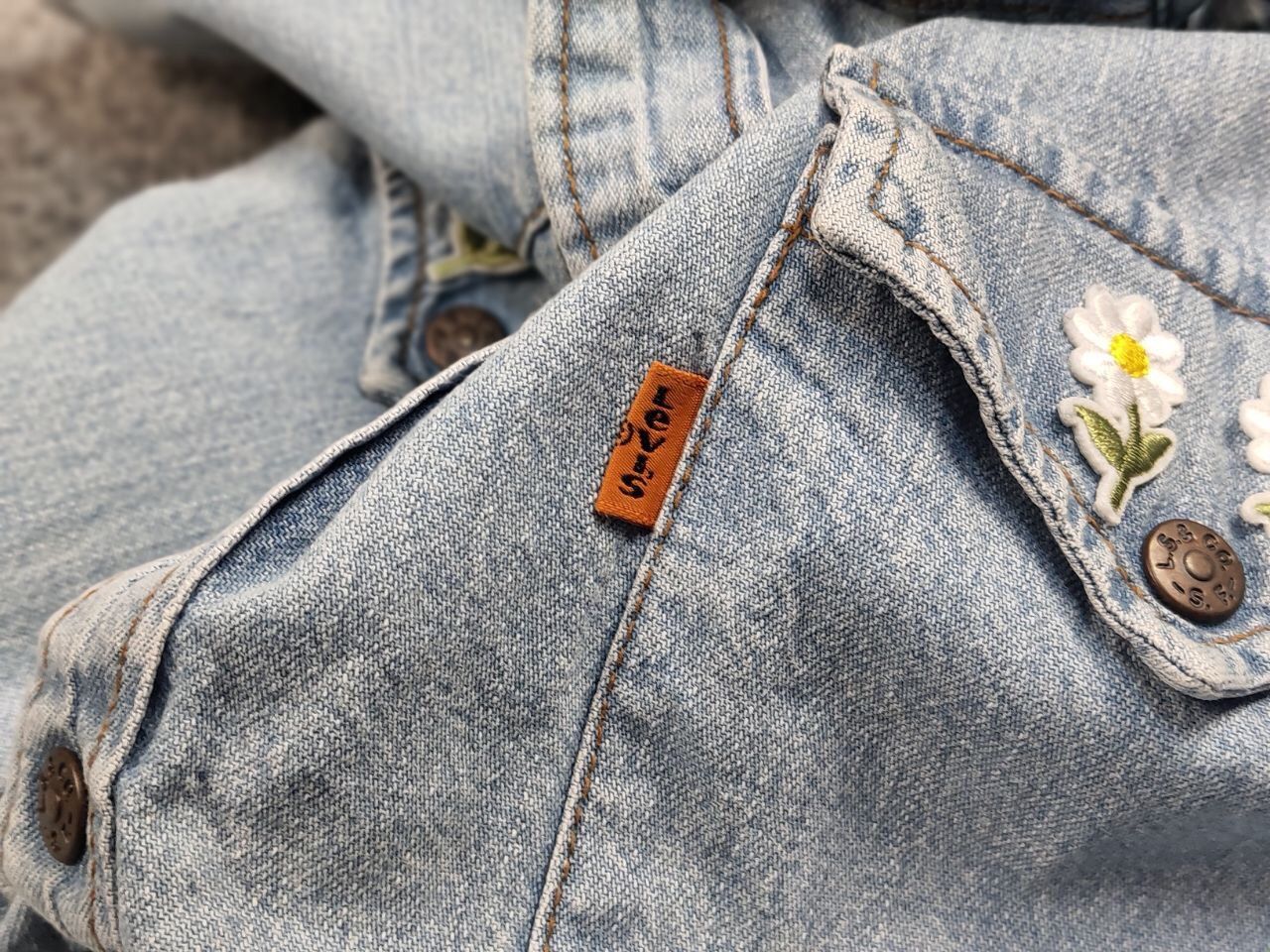 Levi's Vintage 90's Levis Orange Tab denim Classic Buttons Shirt Size US M / EU 48-50 / 2 - 16 Thumbnail