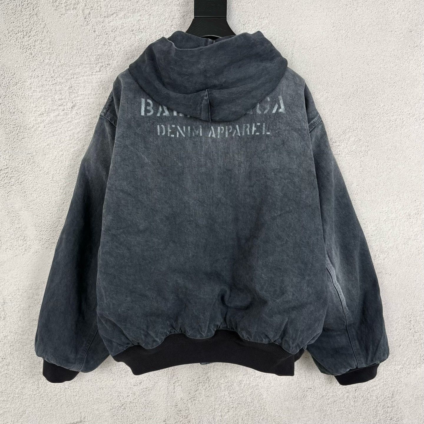 Balenciaga Balenciaga Back Print Washed Hooded Denim Quilted Jacket| Size US S / EU 44-46 / 1 - 2 Thumbnail