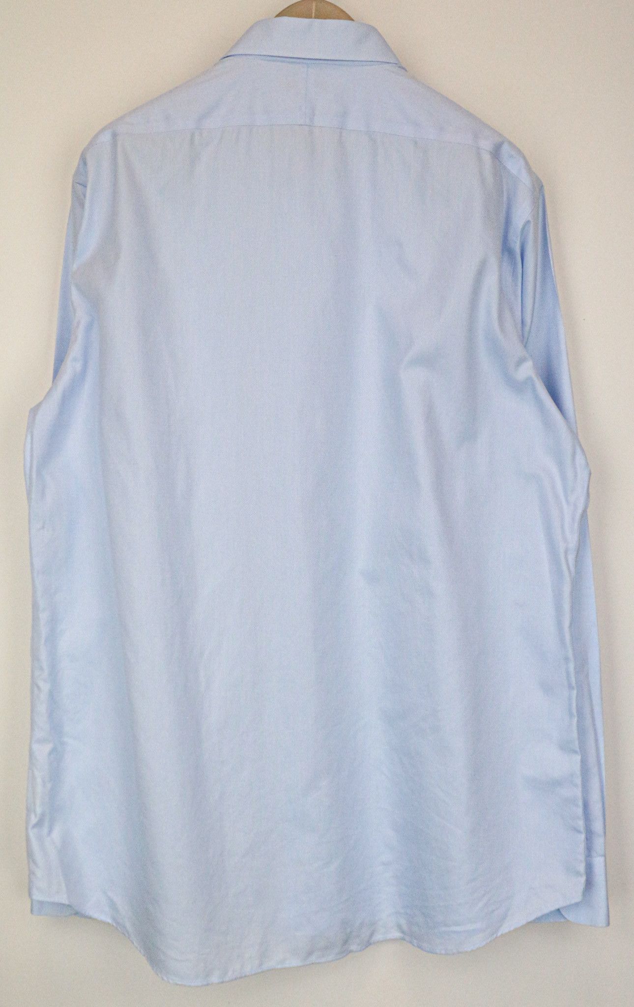 Suitsupply 45-7/17 3/4L Slim Blue Cotton Button-Up Shirt 79165 Size 44L - 2 Thumbnail
