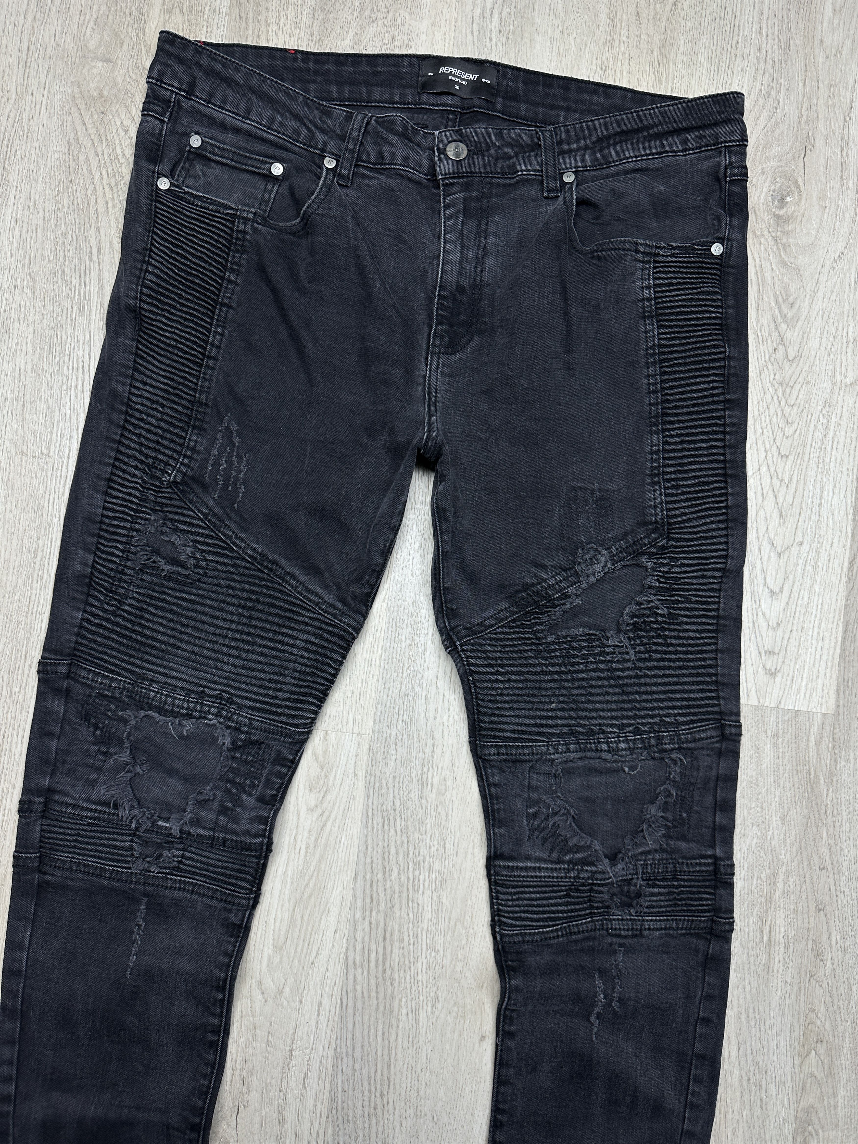 Represent Clo. Represent Mens Biker Denim Pants Jeans Size US 36 / EU 52 - 2 Thumbnail