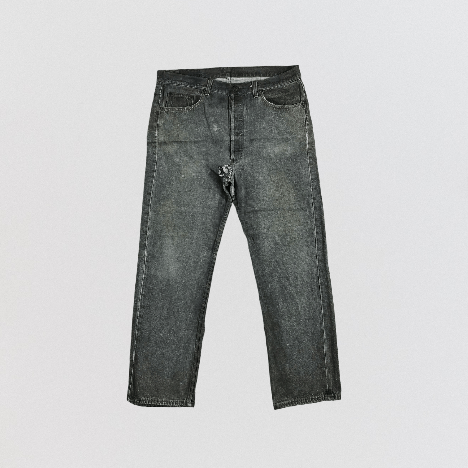 Levi's Vintage 90s Levis 501 Faded Black Jeans-JM2355 Size US 37 - 1 Thumbnail
