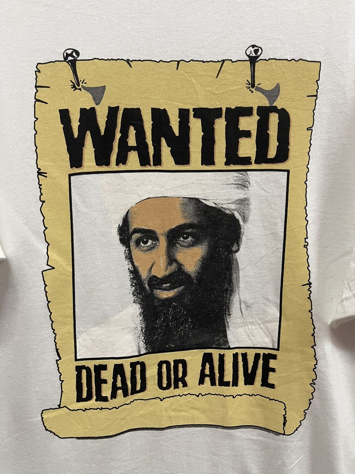 Vintage Vintage Y2K Osama Bin Laden " Wanted Dead Or Live "🔥🔥🔥 Size US XL / EU 56 / 4 - 2 Thumbnail