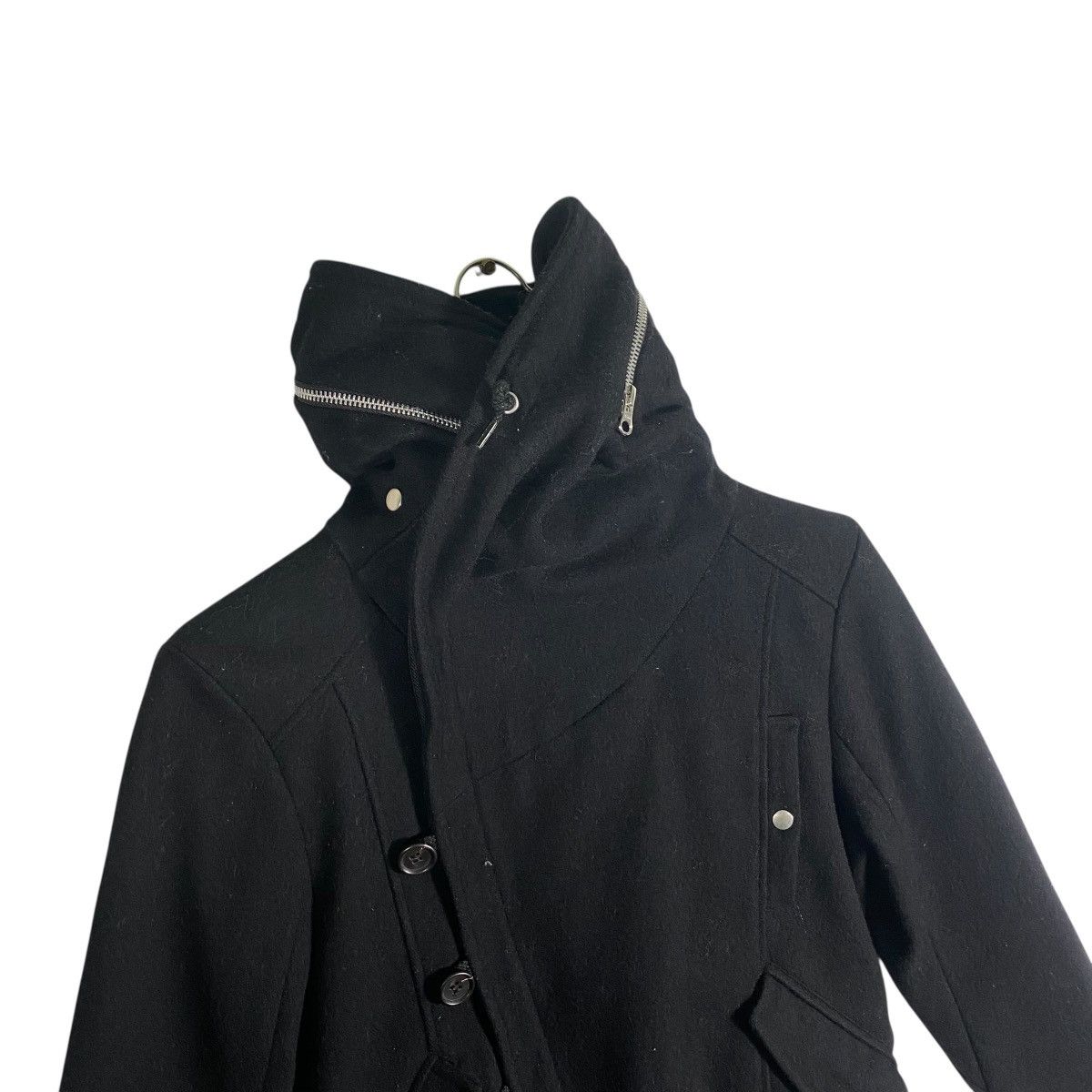 Japanese Brand The Twelve Harajuku Gothic Hoodie Wool Zipper Button Jacket Size L / US 10 / IT 46 - 4 Thumbnail